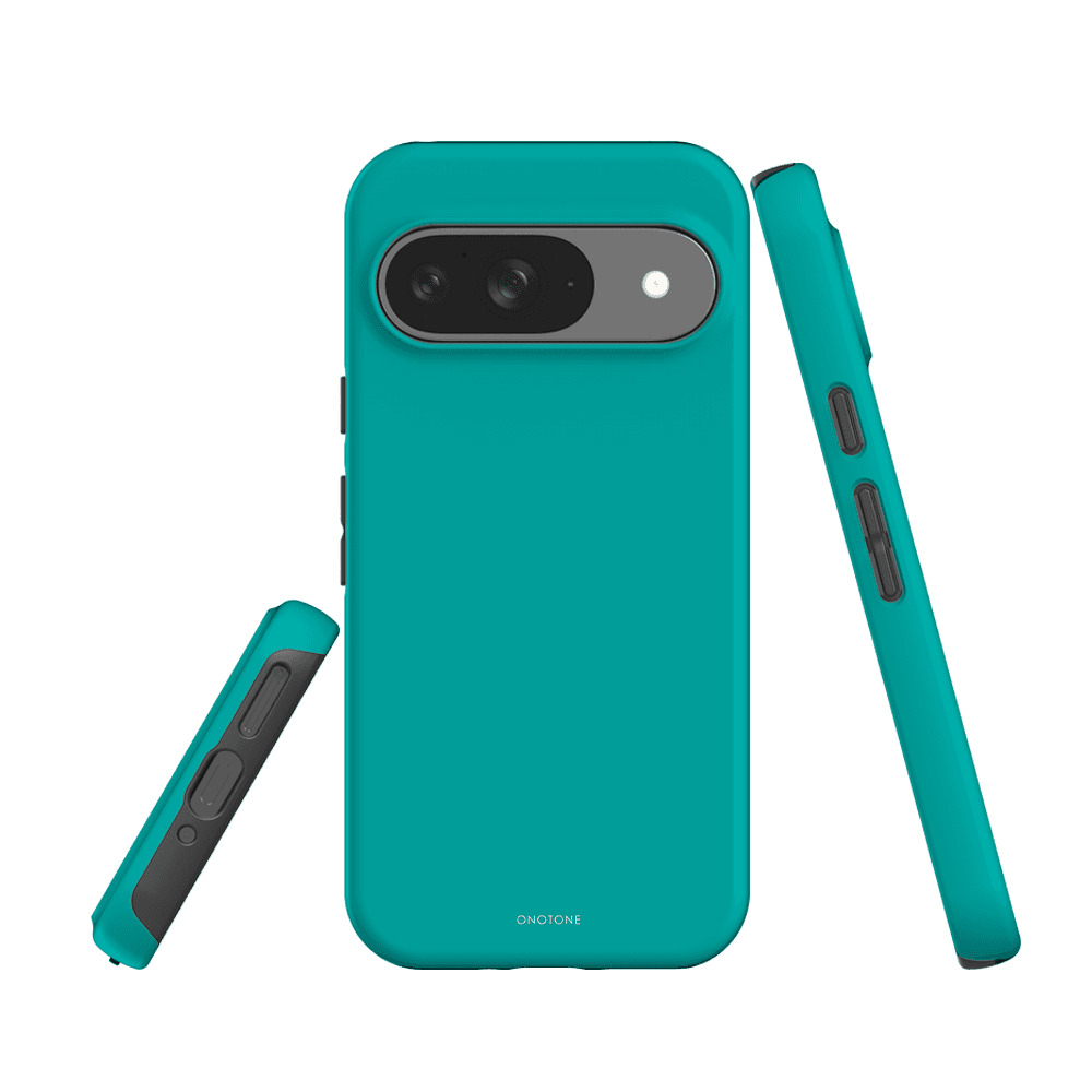 Durable Google Pixel Case - Pantone 326 for Pixel 6a, offering dual-layered impact protection with precise cutouts and sleek finish.