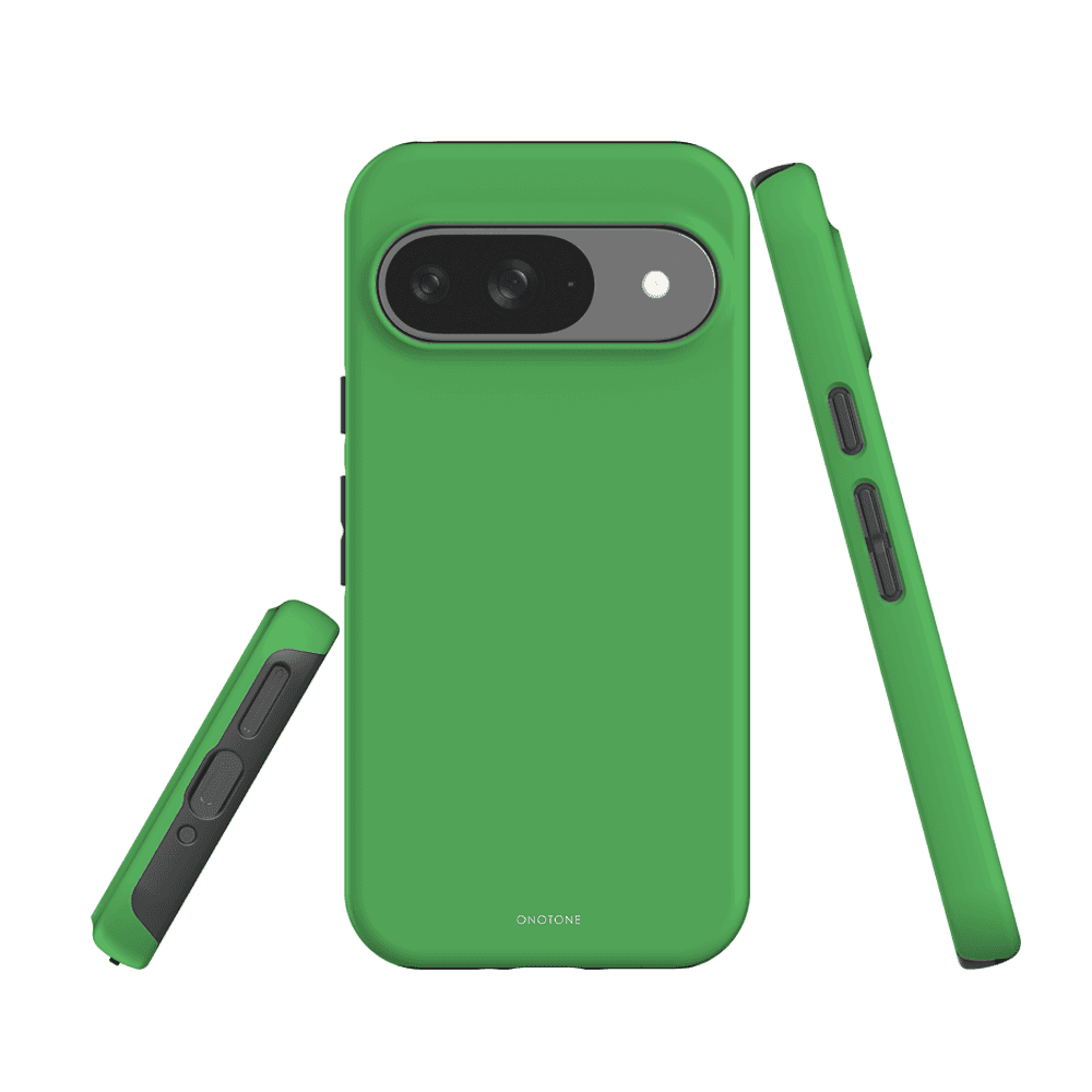 Google Pixel Case - Pantone 360 designed for Pixel 6a. Offers impact protection and sleek green finish with precise button access.