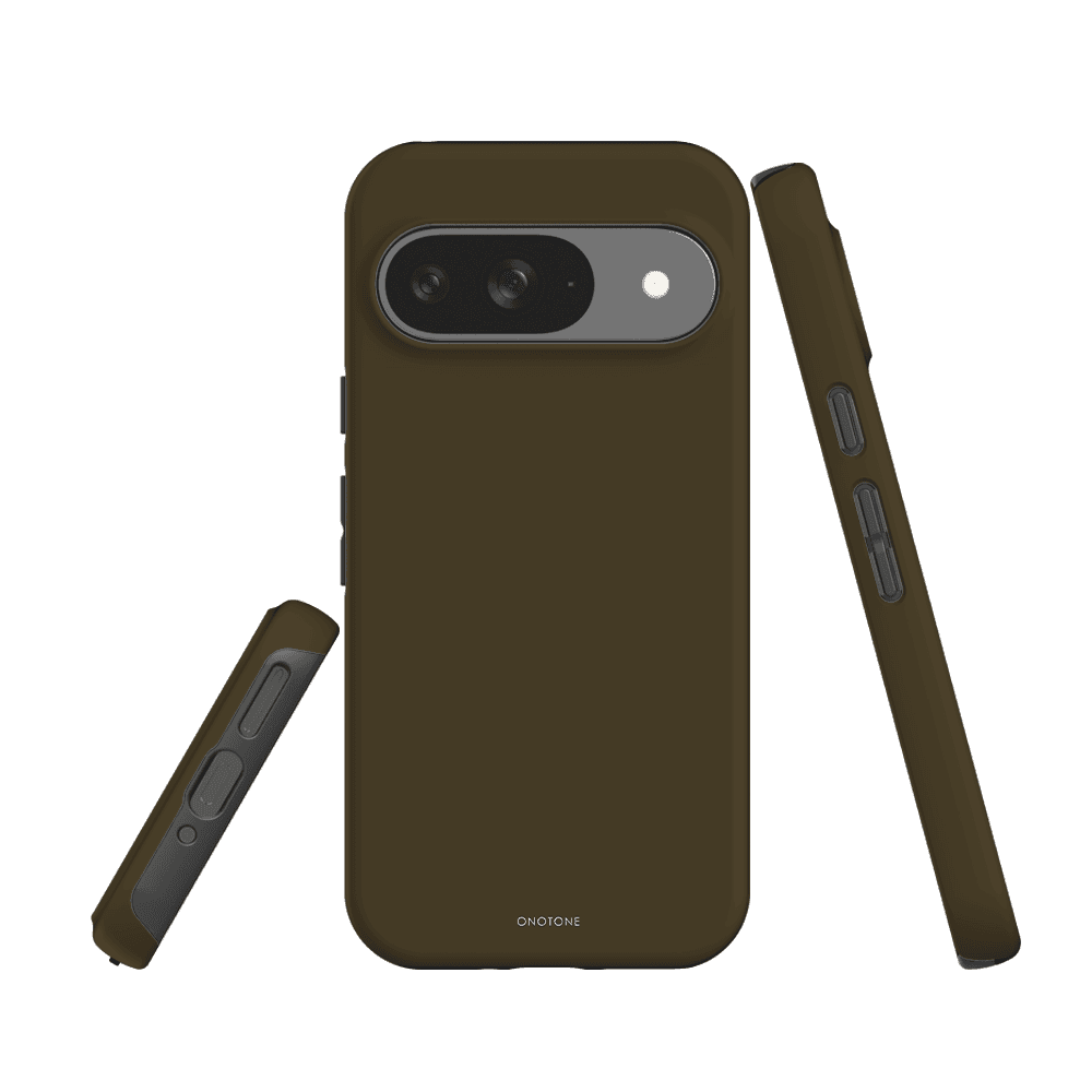 Google Pixel case in Pantone 448 with shock-resistant build and raised edges for screen protection. Ideal for daily impact defense.