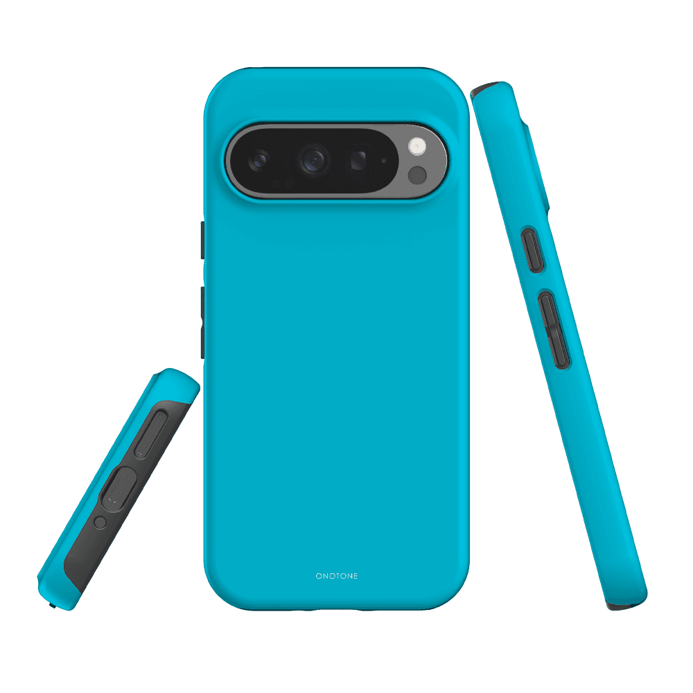 Durable Google Pixel Case - Pantone 311 for Pixel 7. Dual-layer design with polycarbonate shell and precise cutouts for camera and buttons.
