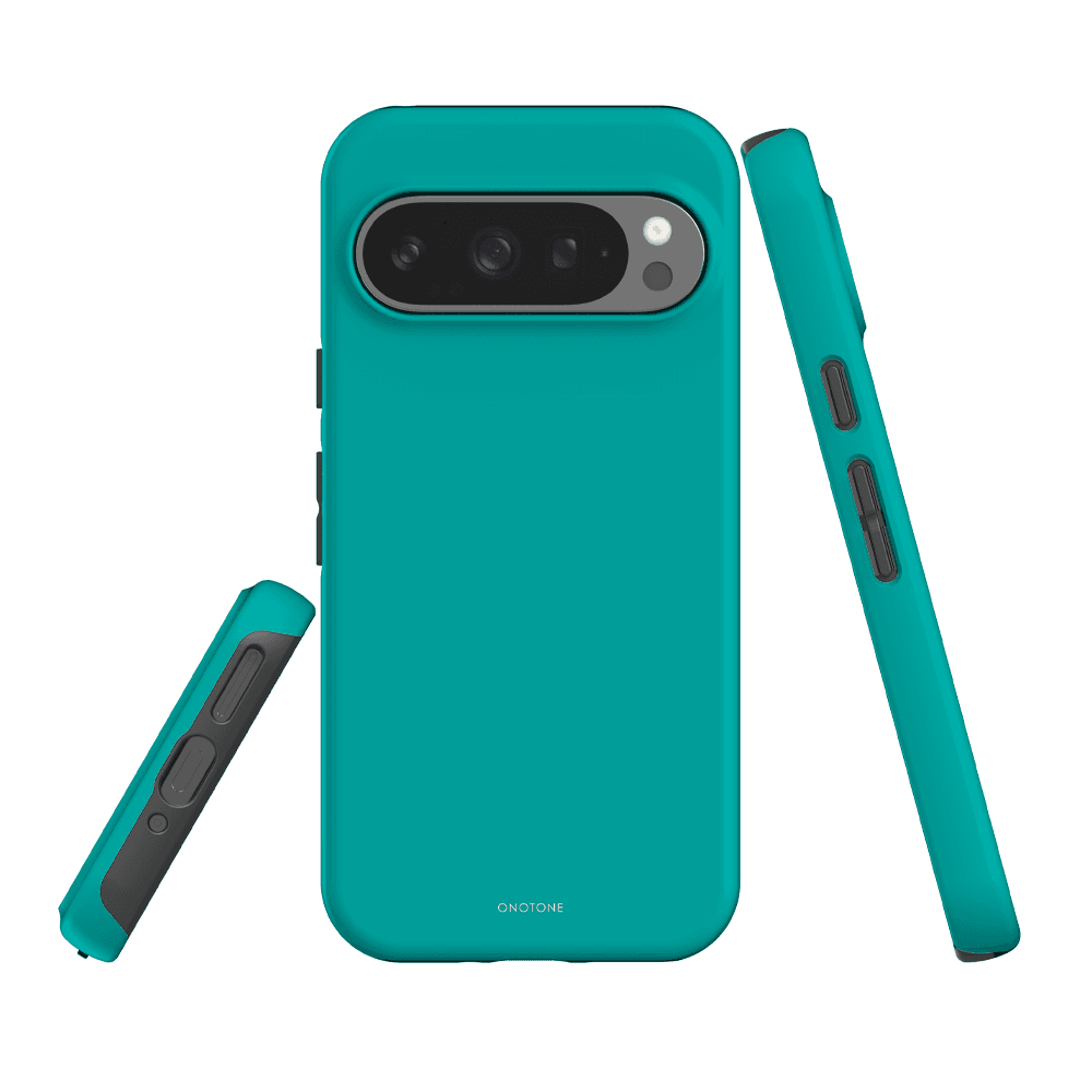 Shock-resistant Google Pixel Case - Pantone 326 for Pixel 7, featuring dual-layered protection with TPU lining and polycarbonate shell.