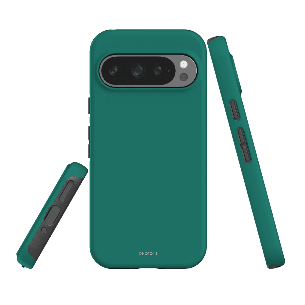 Pantone 335 Google Pixel Case for Pixel 7 with dual-layered protection. Durable PC outer shell and soft TPU lining ensure impact resistance.