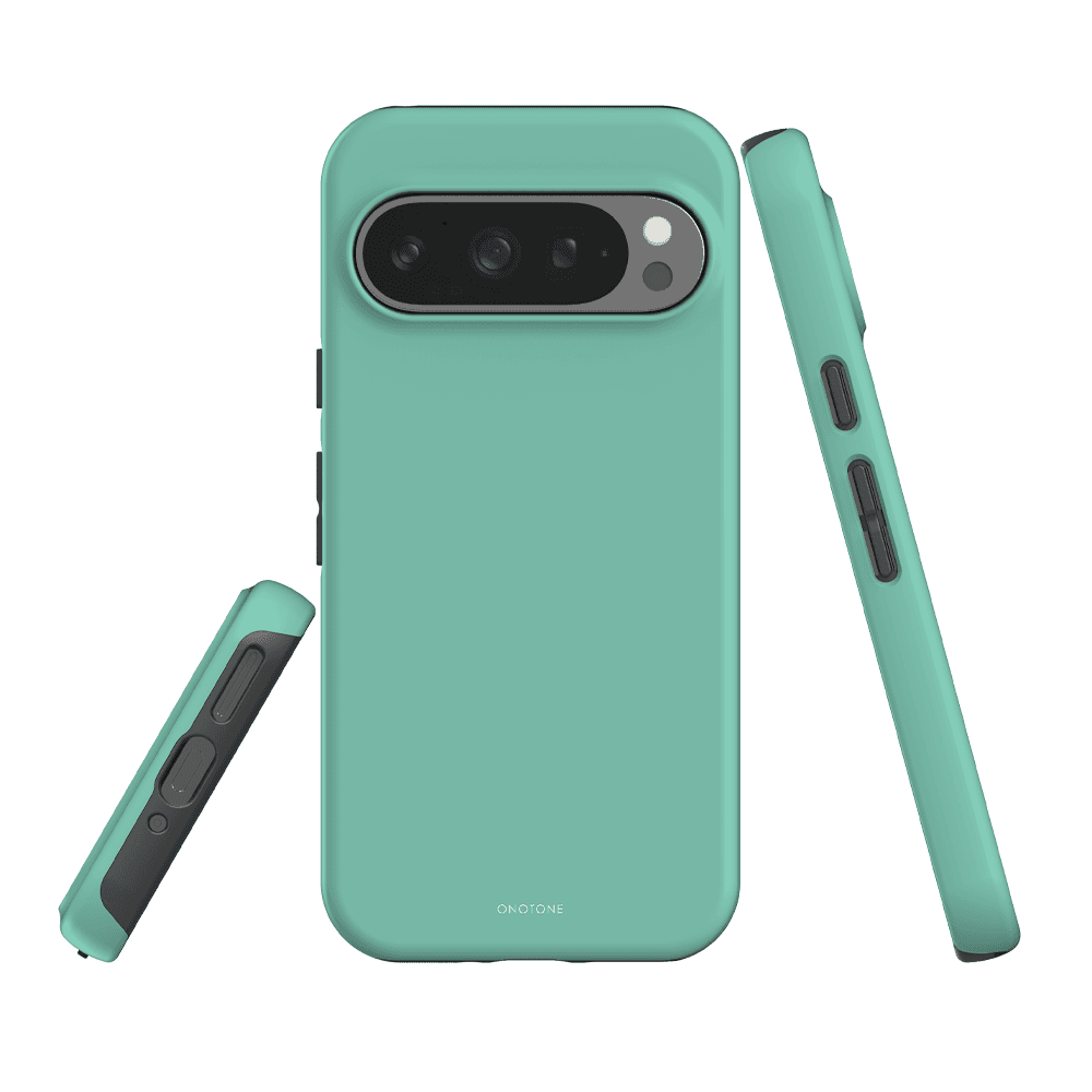 Durable Google Pixel Case - Pantone 337 featuring shock-resistant polycarbonate and TPU lining for enhanced drop protection.