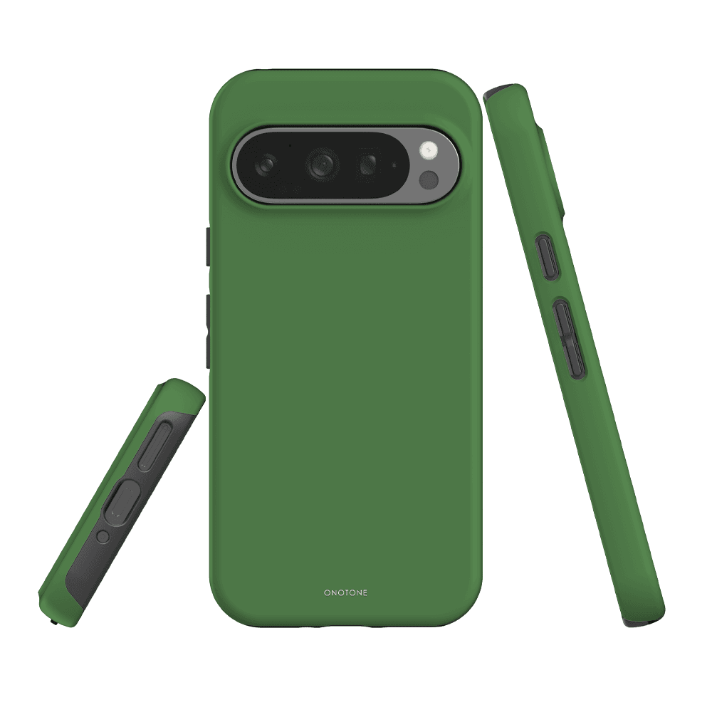 Shock-resistant Google Pixel Case - Pantone 363 with TPU lining and polycarbonate shell for durable dual-layered protection.