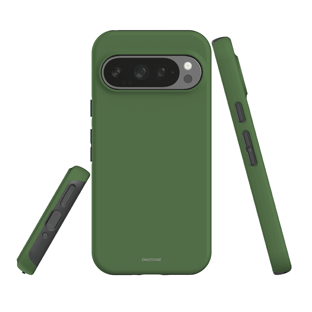 Durable Google Pixel Case - Pantone 364 for Pixel 7, featuring raised bevel edges and impact-resistant polycarbonate shell.