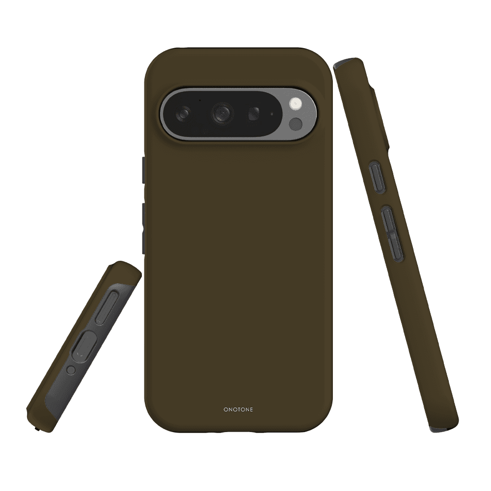 Pixel Case Impact Protection in World's Ugliest Color Pantone 448, featuring TPU lining and durable shell for Google Pixel device safety.