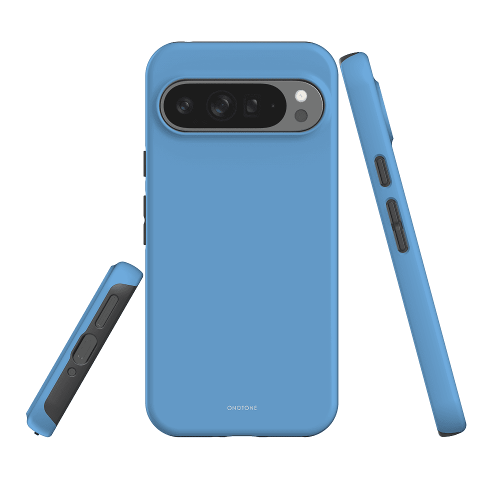 Google Pixel Case - Pantone 284 with shock absorption protection, dual-layer design, and precise camera cutout for Pixel 7 Pro.