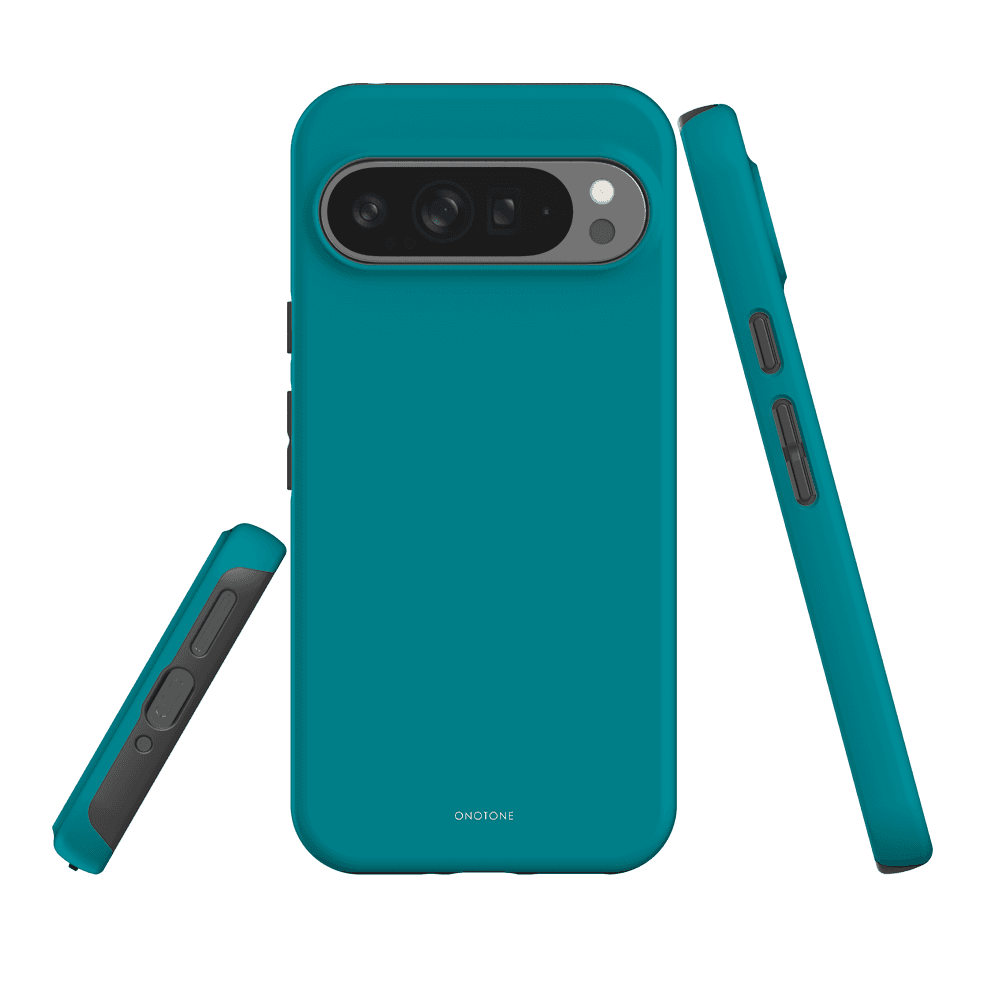 Google Pixel Case - Pantone 321 with dual-layer design and impact protection, shown from rear and side angles for Pixel 7 Pro.