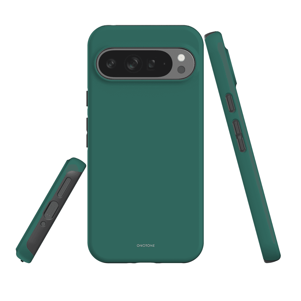 Google Pixel Case - Pantone 336 with shockproof protection and dual-layered design, featuring precise cutouts for Pixel 7 Pro camera and buttons.