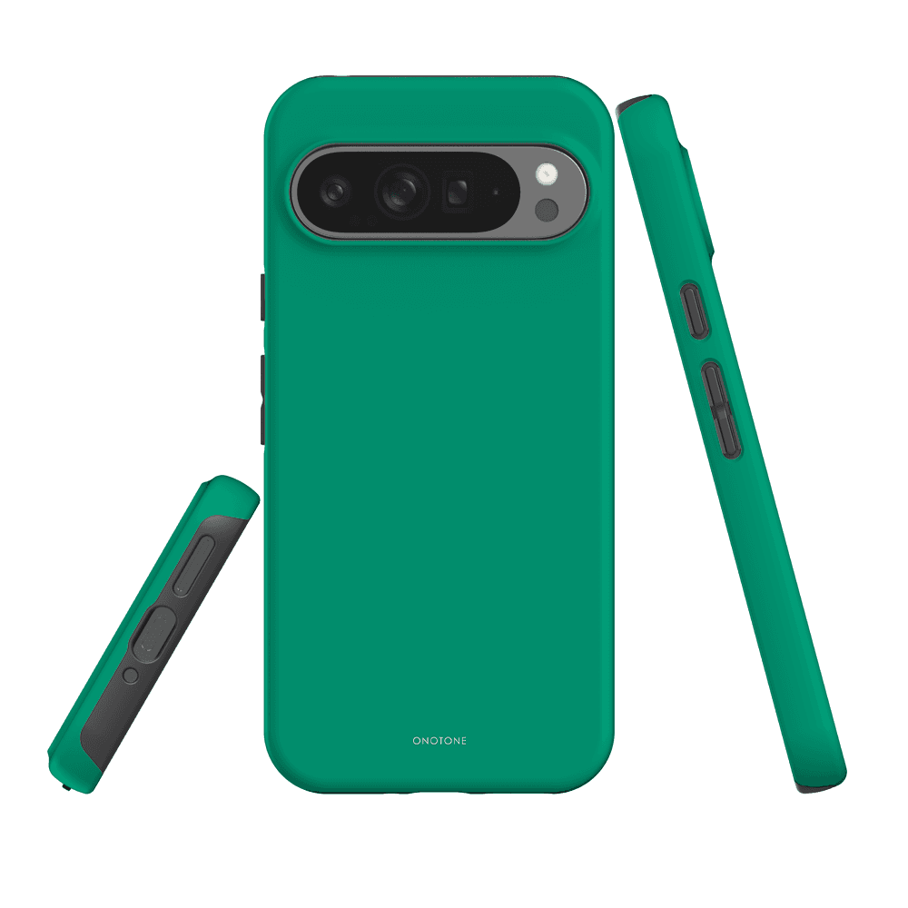 Google Pixel Case - Shock-Resistant Protective Shell in Pantone 340 with dual-layered design for Pixel 7 Pro. Features raised bevel and soft TPU lining.