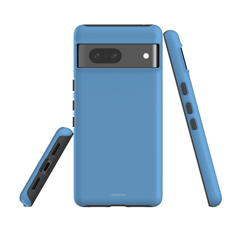 Google Pixel Case - Pantone 284 with reinforced corners and shock-absorbing build, made for Pixel 6a.