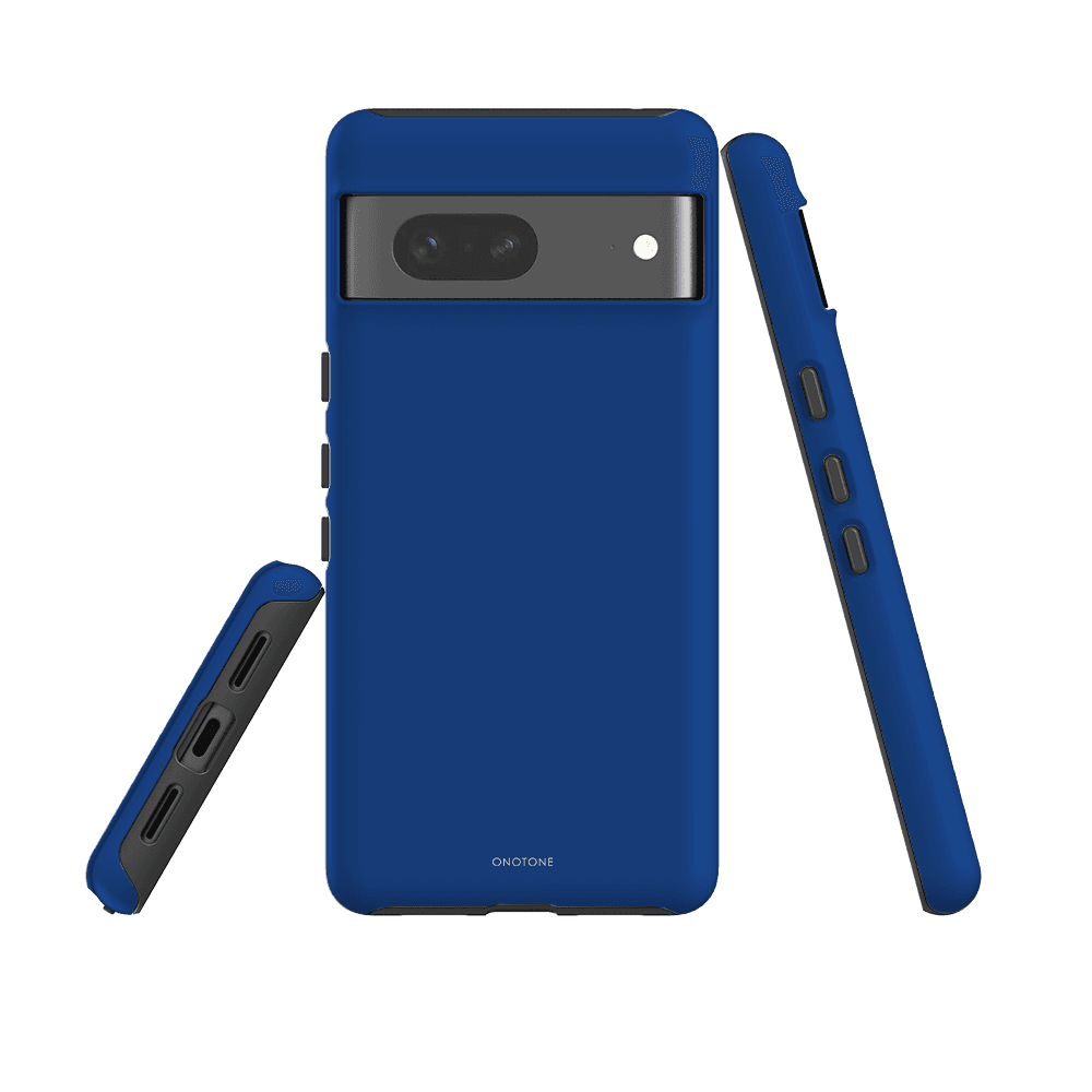 Durable Google Pixel 6a case in Pantone 286 with shock-absorbing features and slim profile. Designed for full button access and drop protection.