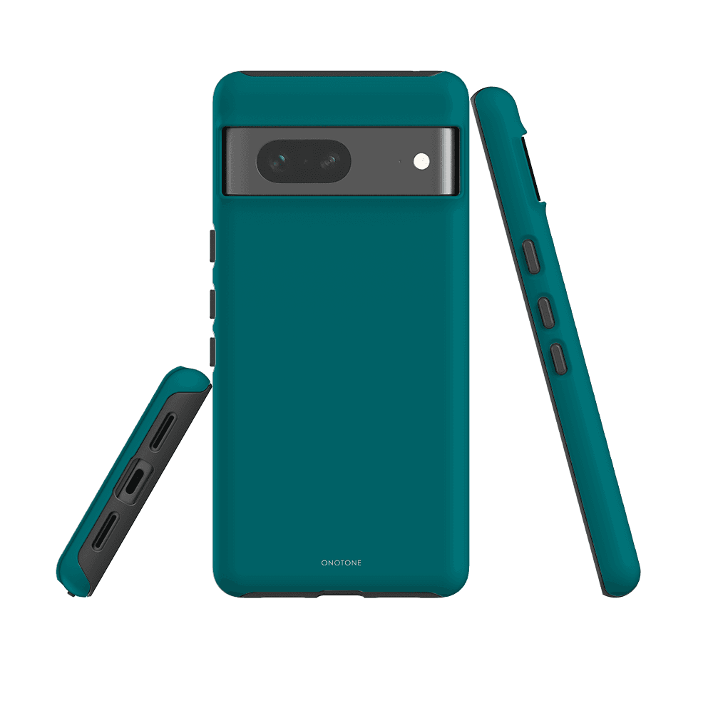 Protective Google Pixel Case in Pantone 322, featuring shock-resistant shell and raised bezel. Ideal for safeguarding your device.