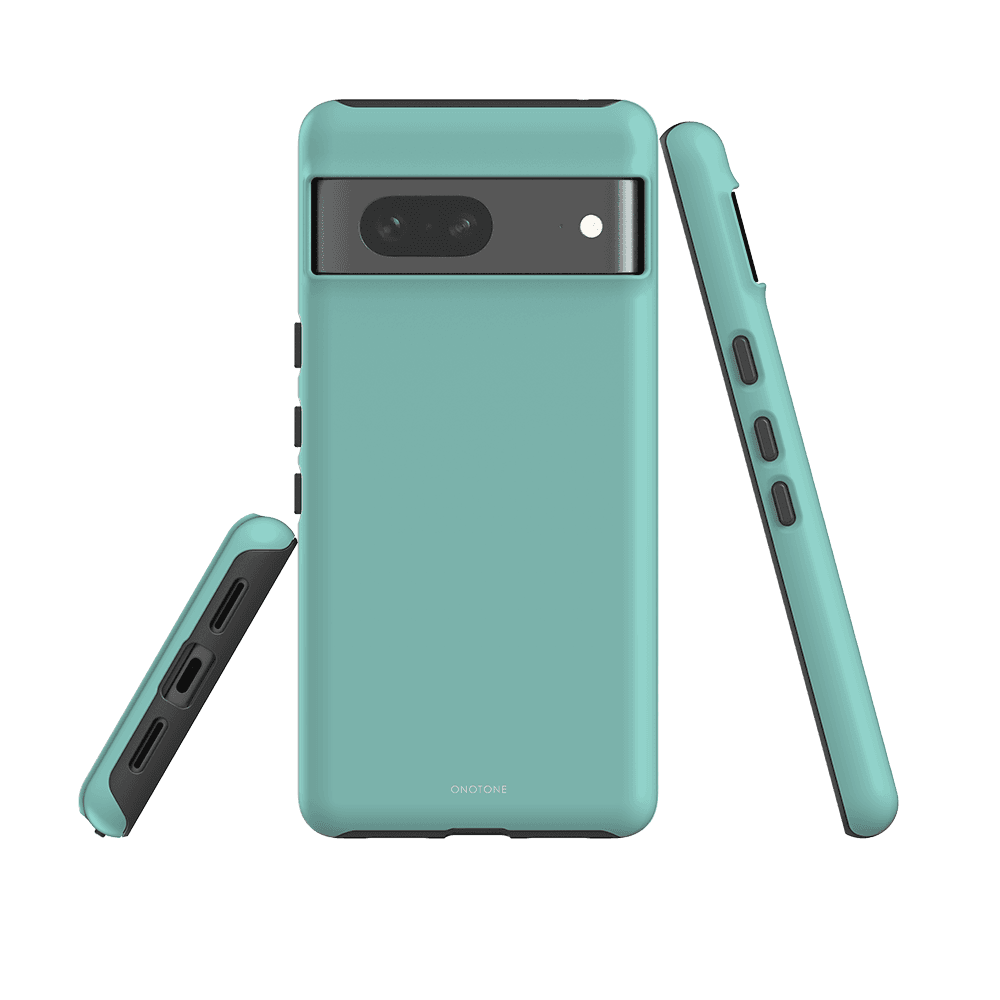 Protective Google Pixel Case Pantone 332 for Pixel 6a, showcasing durable build and soft interior in pastel green tone.