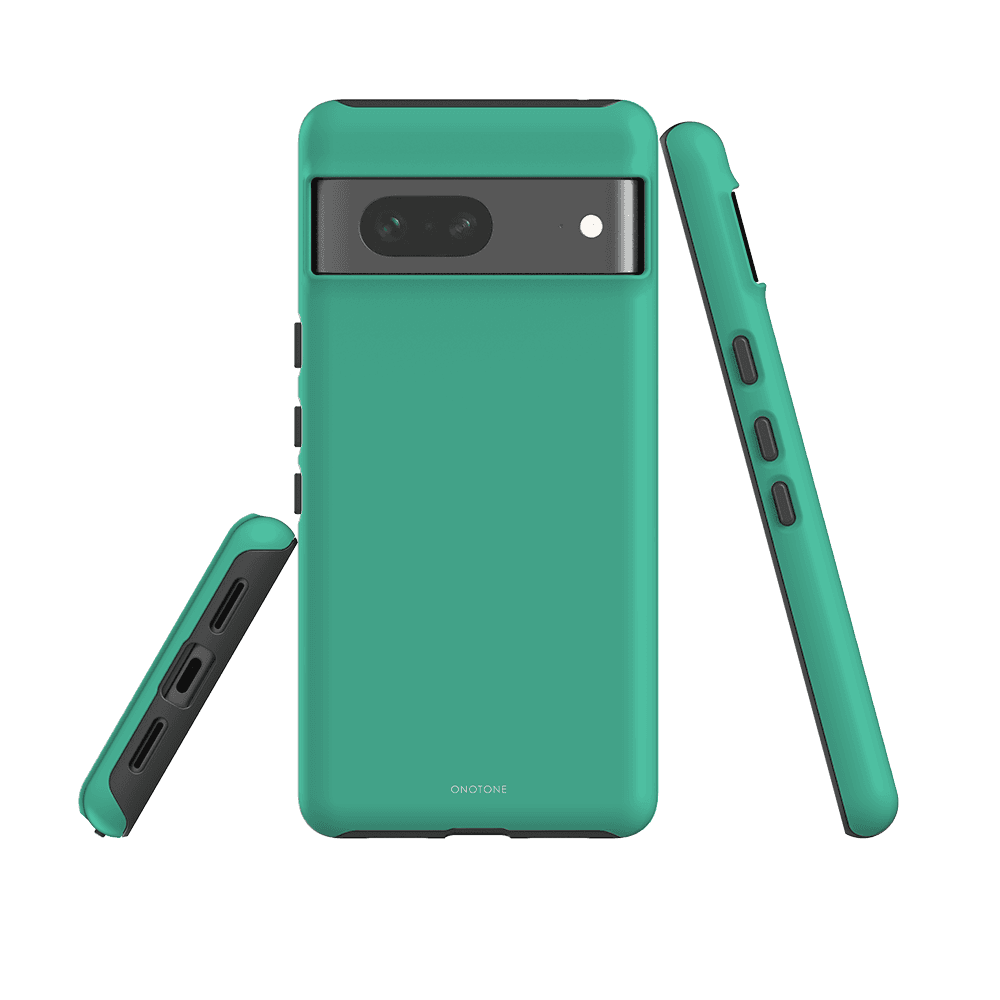 Pantone 338 Google Pixel Case with dual-layer shock absorption and raised bezel. Offers stylish, rugged protection for your device.