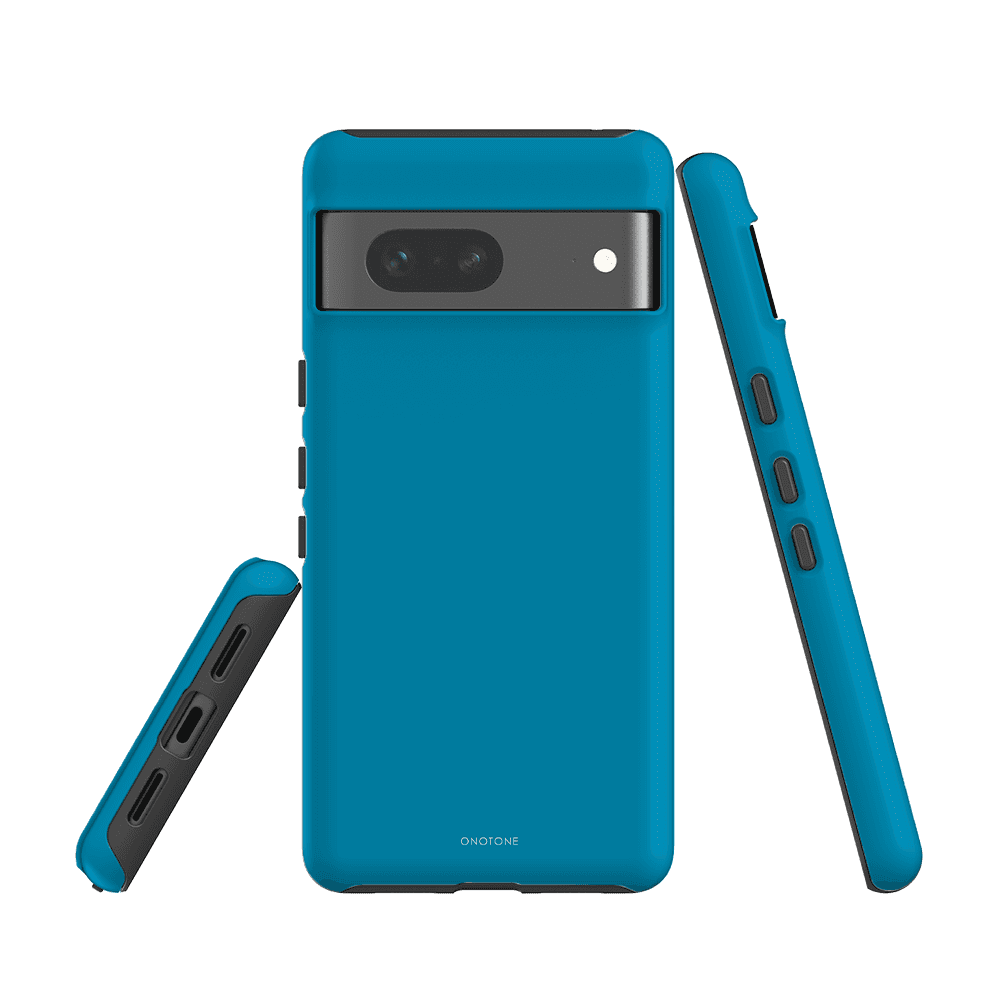 Google Pixel Case - Pantone 313 featuring reinforced corners, scratch-resistant coating, and ergonomic button access for full device protection.