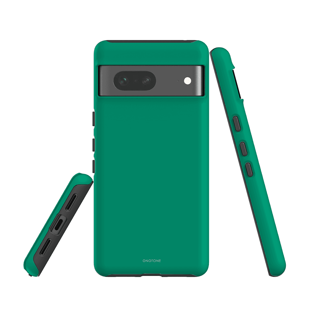 Google Pixel Case in Pantone 340 for Pixel 5a with shock-resistant build, soft TPU lining, and reinforced corners for enhanced drop protection.