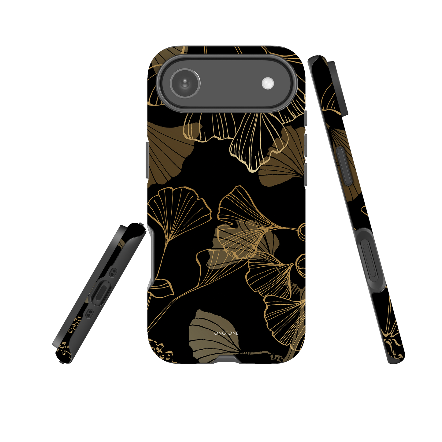 Japanese traditional design indigo iPhone® Case Ginkgo leaves (IND-018)