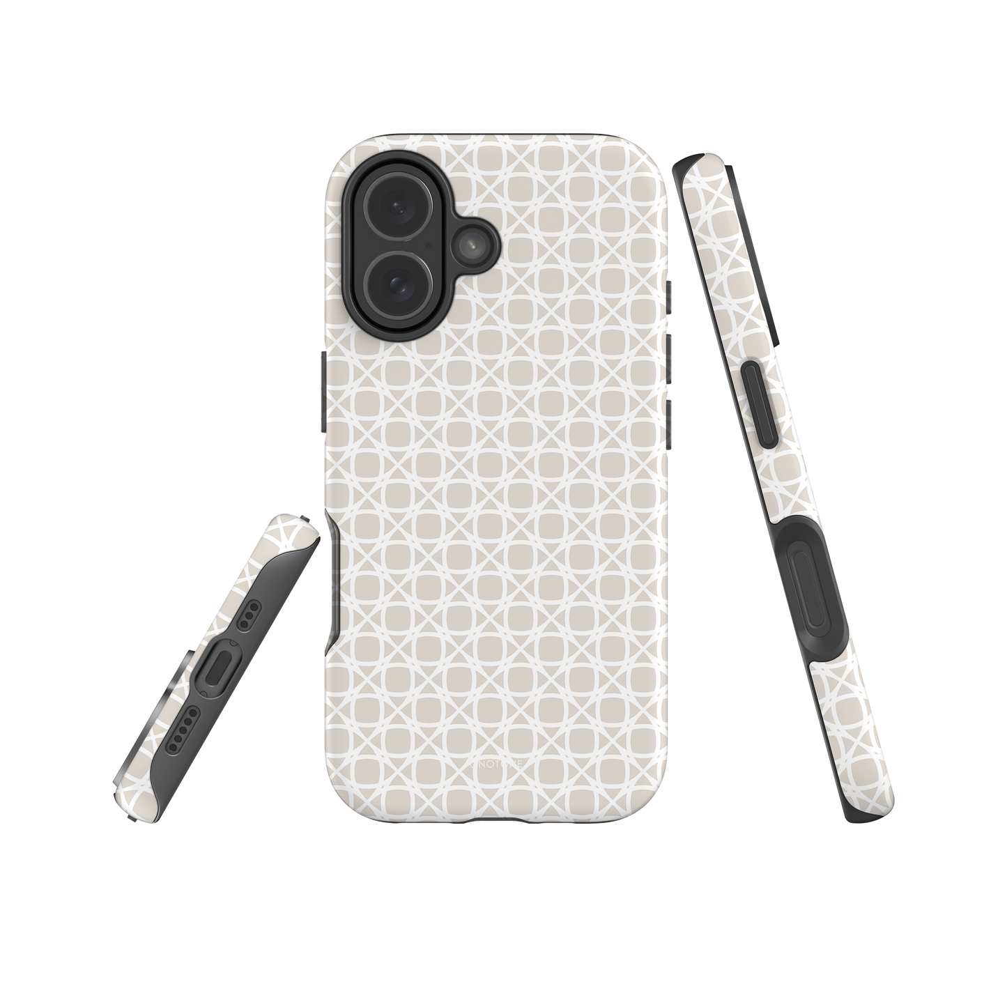 Japanese design indigo iPhone® Case with gray patterns (IND-026)