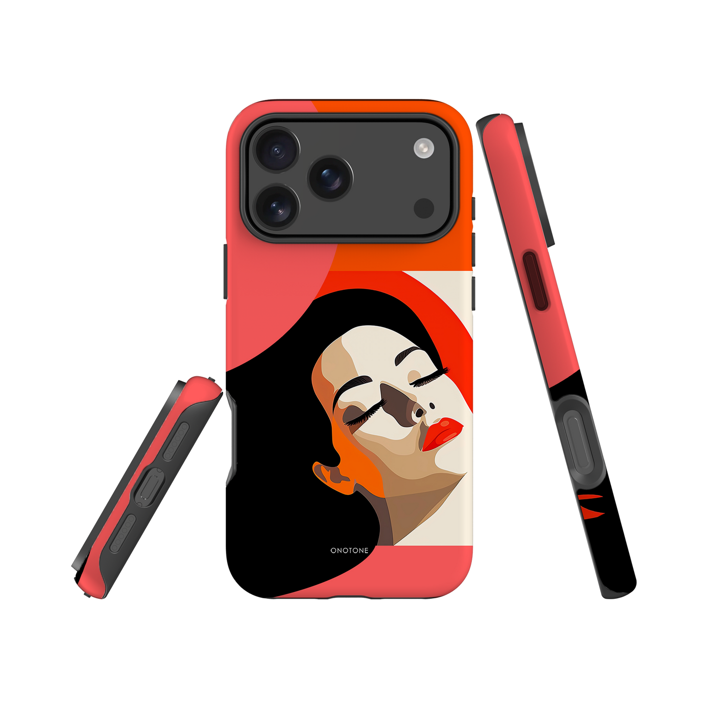 Dual Layer orange modern iPhone® Case ( MD-3857)