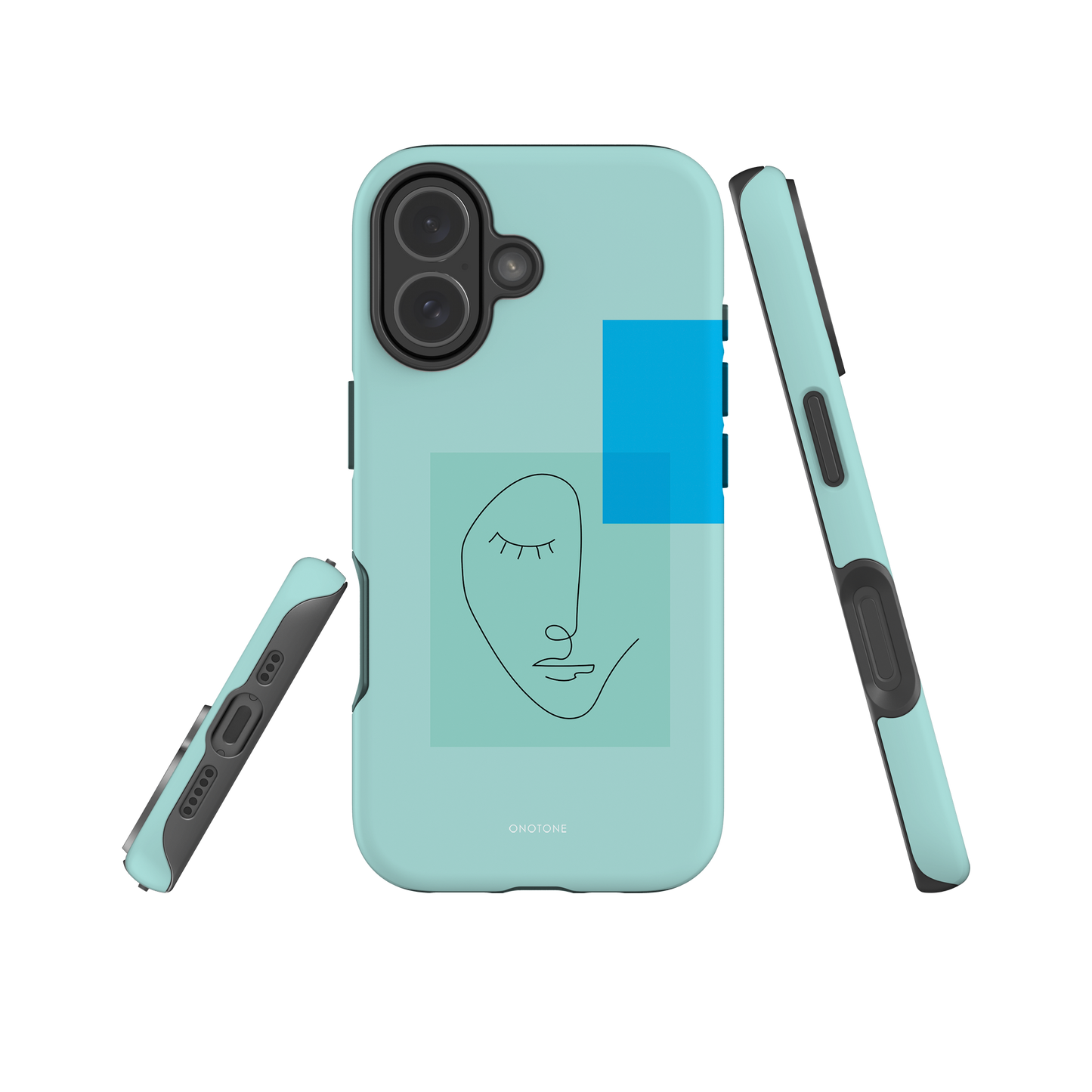 Dual Layer blue modern iPhone® Case ( MD-3745)