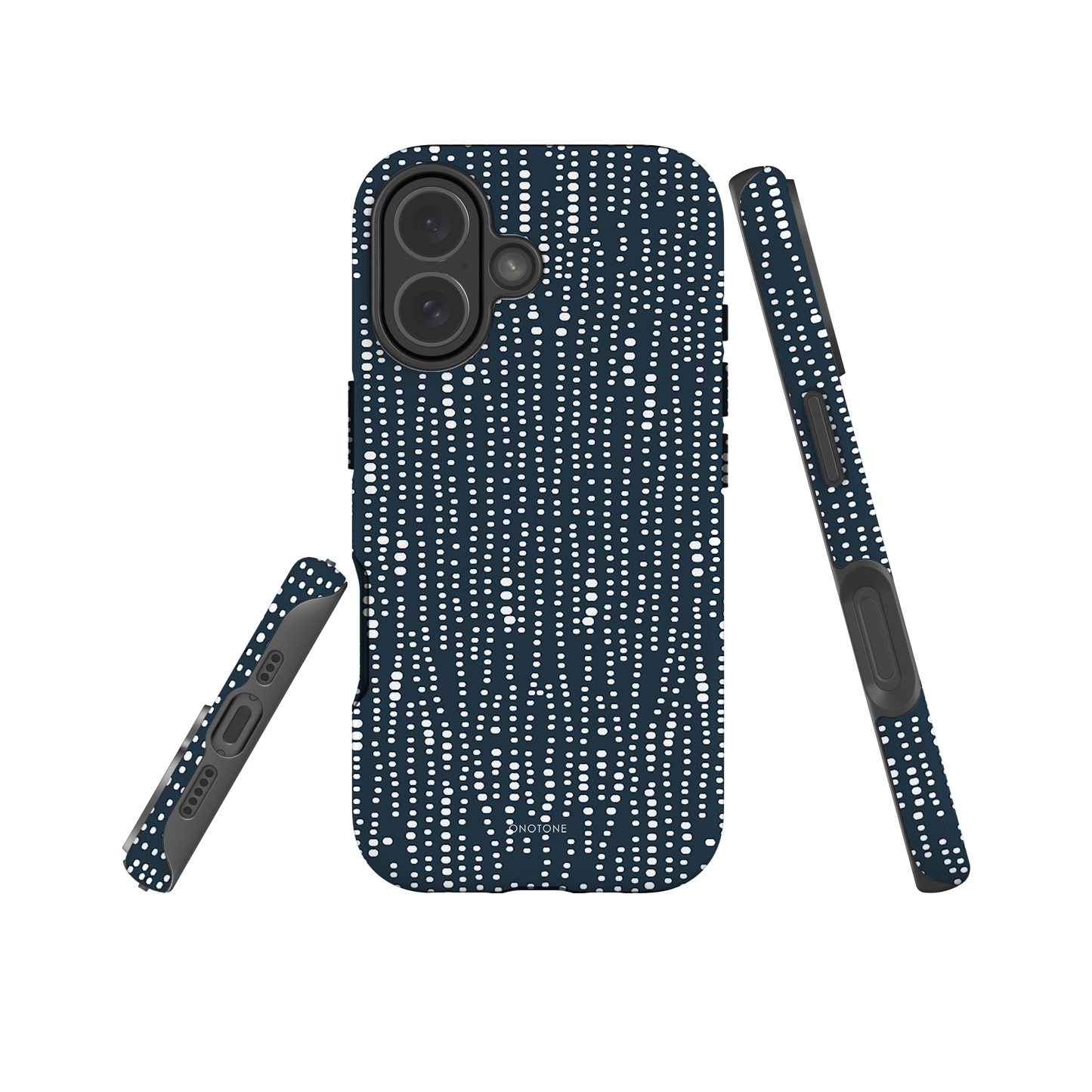 Japanese design indigo iPhone® Case with dotted patterns (IND-009)