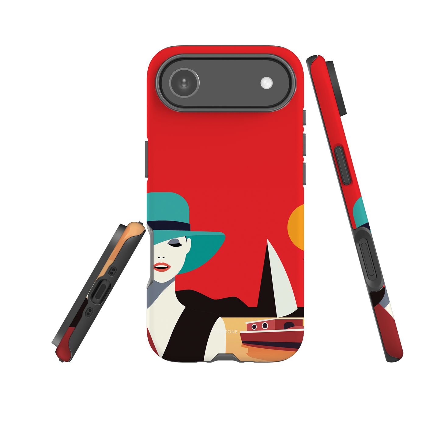 Dual Layer red modern iPhone® Case ( MD-1841)