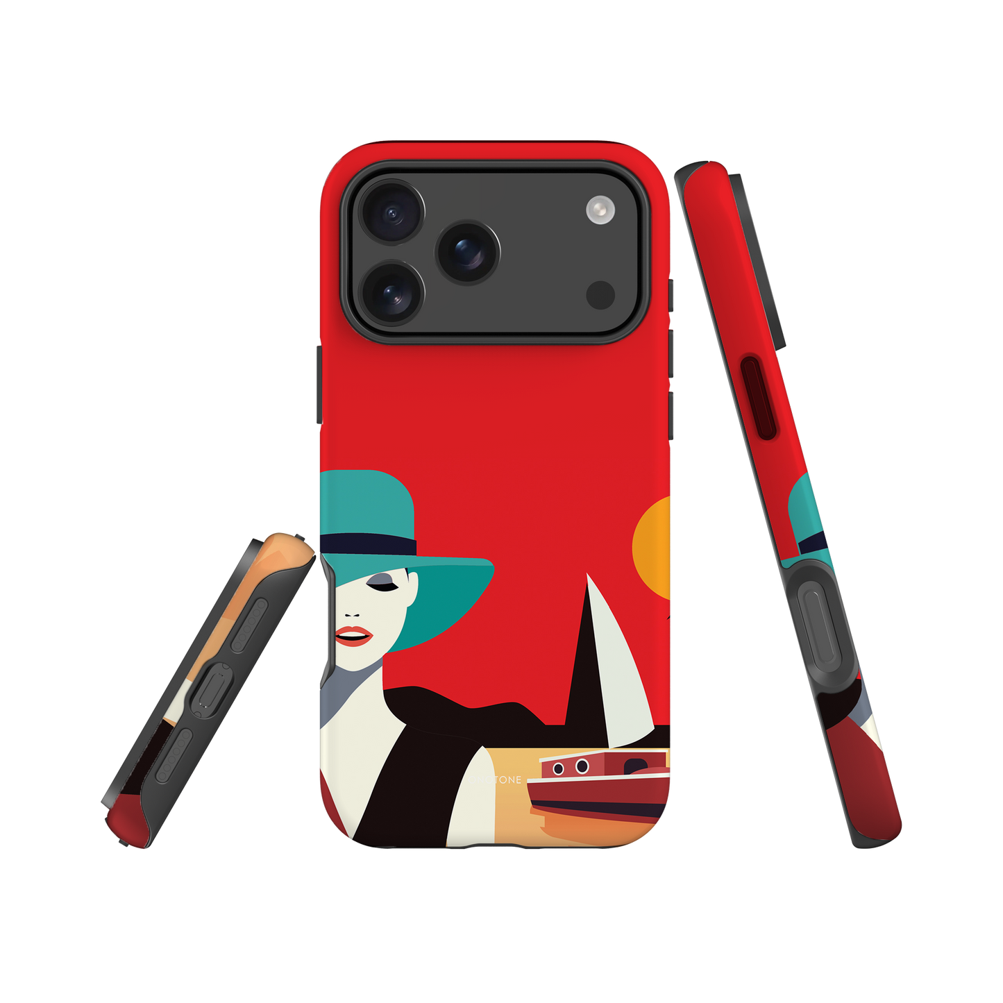 Dual Layer red modern iPhone® Case ( MD-1841)