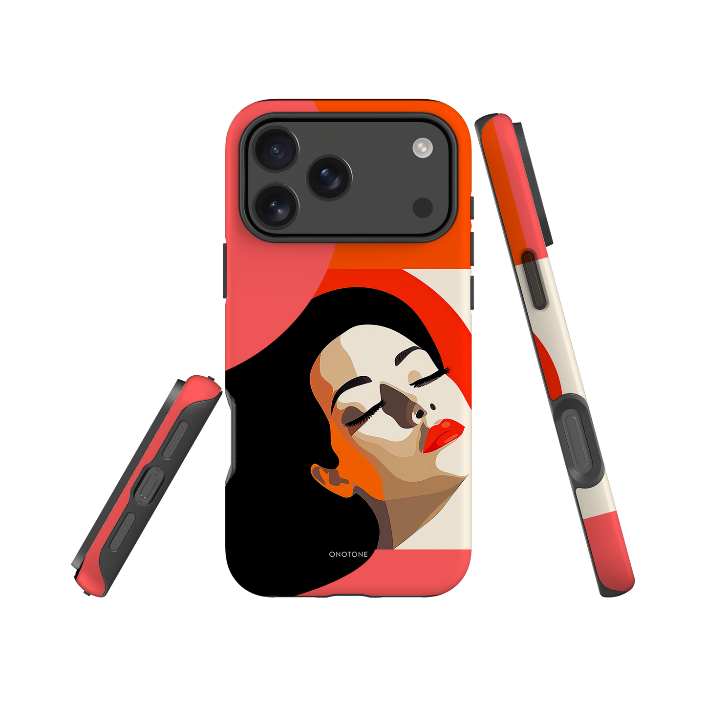 Dual Layer orange modern iPhone® Case ( MD-3857)