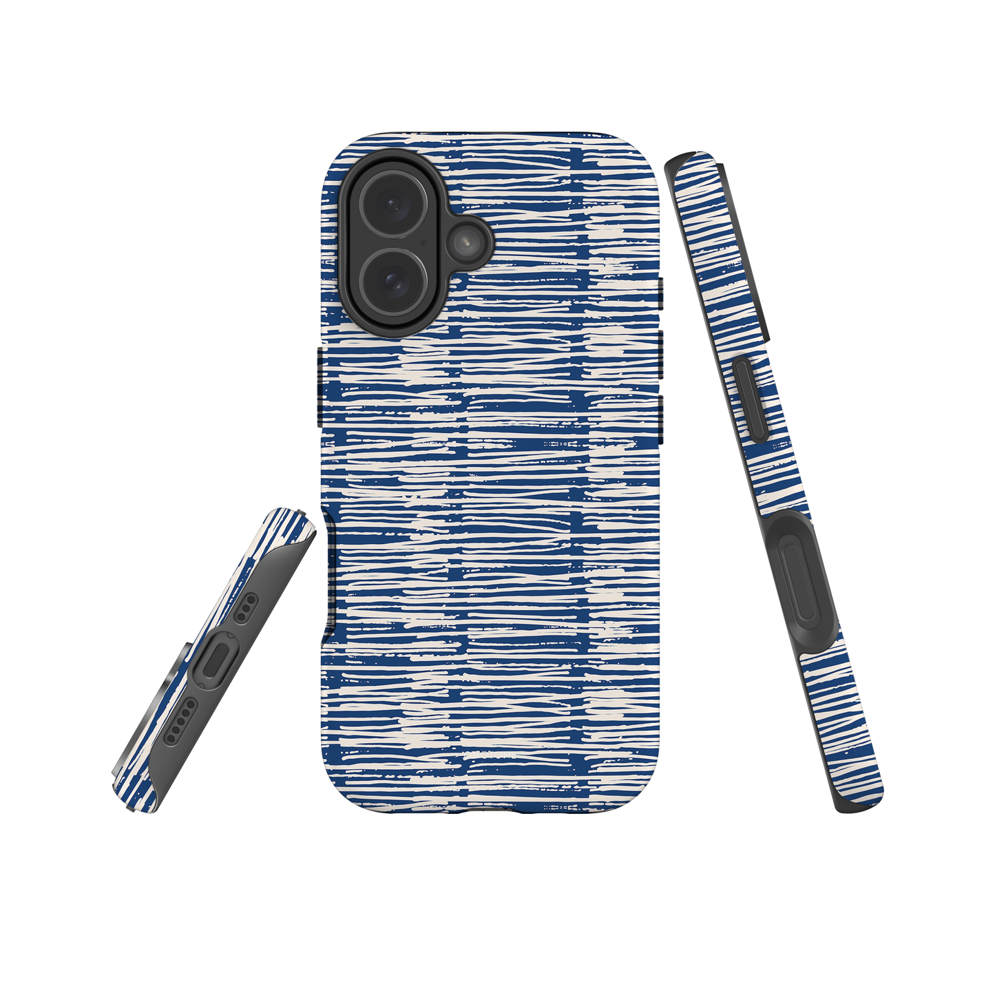 Japanese design indigo iPhone® Case with blue patterns (IND-032)