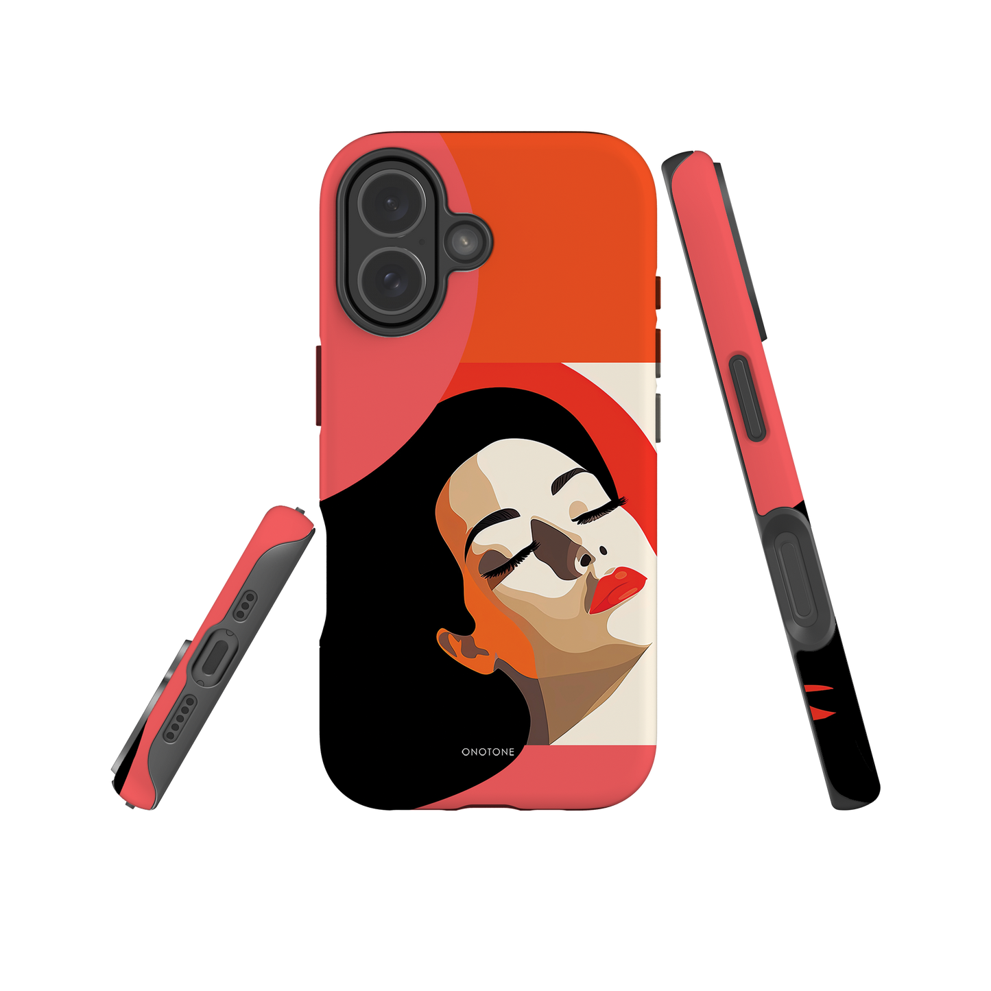 Dual Layer orange modern iPhone® Case ( MD-3857)