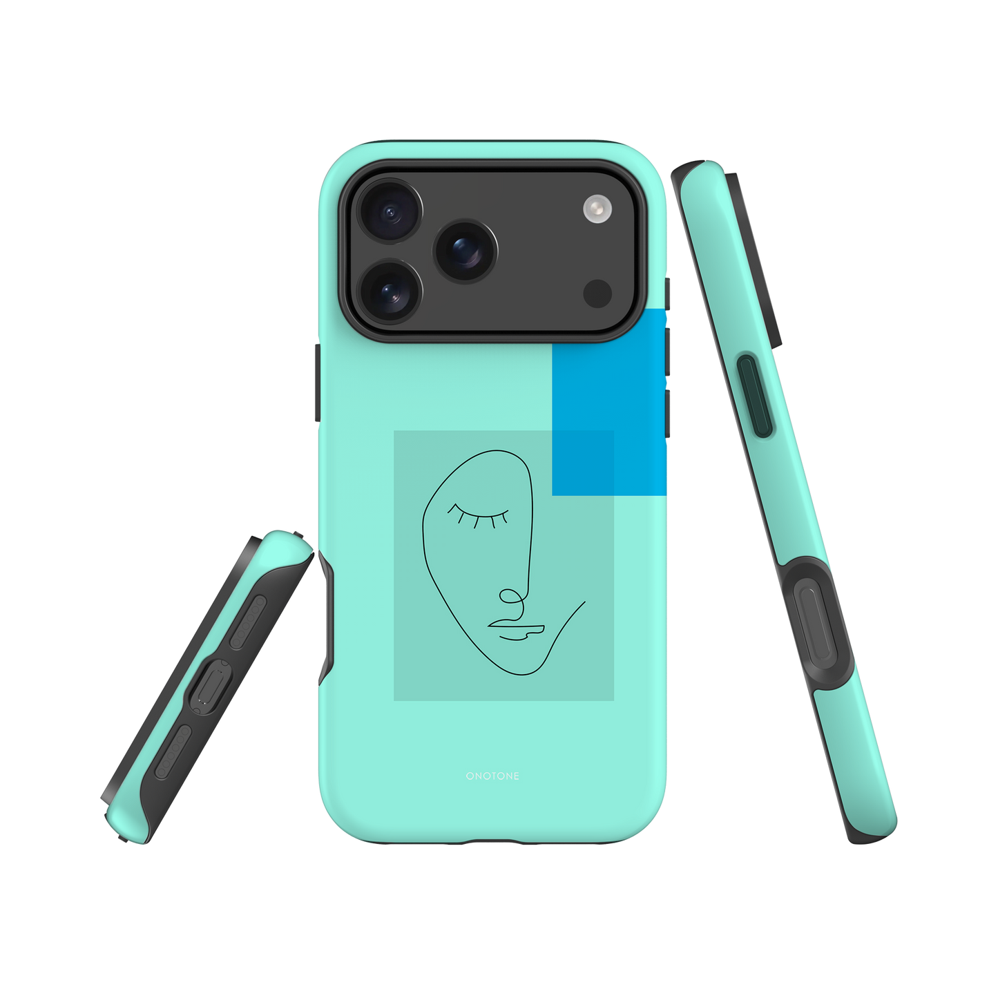 Dual Layer blue modern iPhone® Case ( MD-3745)