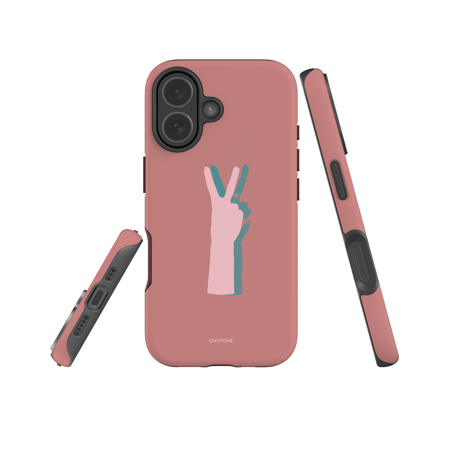 Dual Layer peace out modern iPhone® Case ( MD-1505)