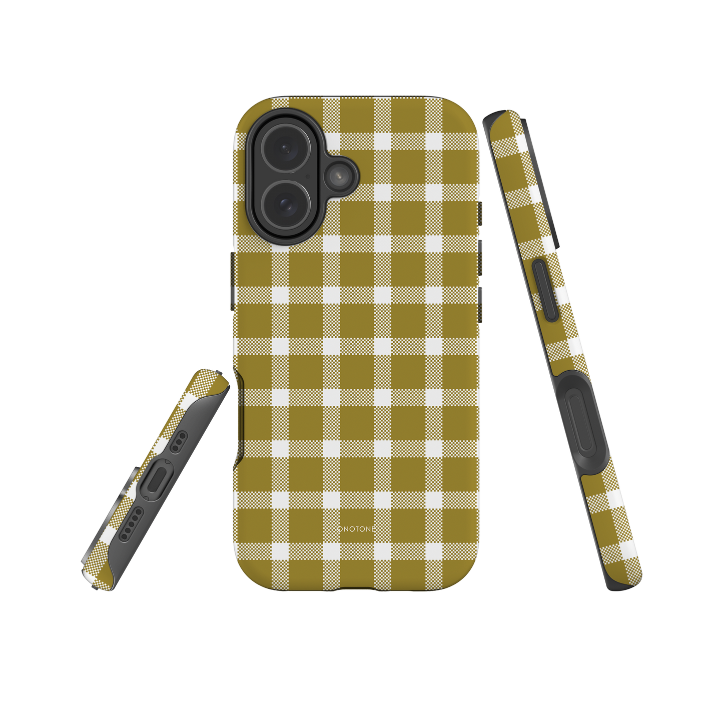 Yellow Ochre Plaid iPhone Case – Durable, Stylish & Shockproof Protection (BP-112)