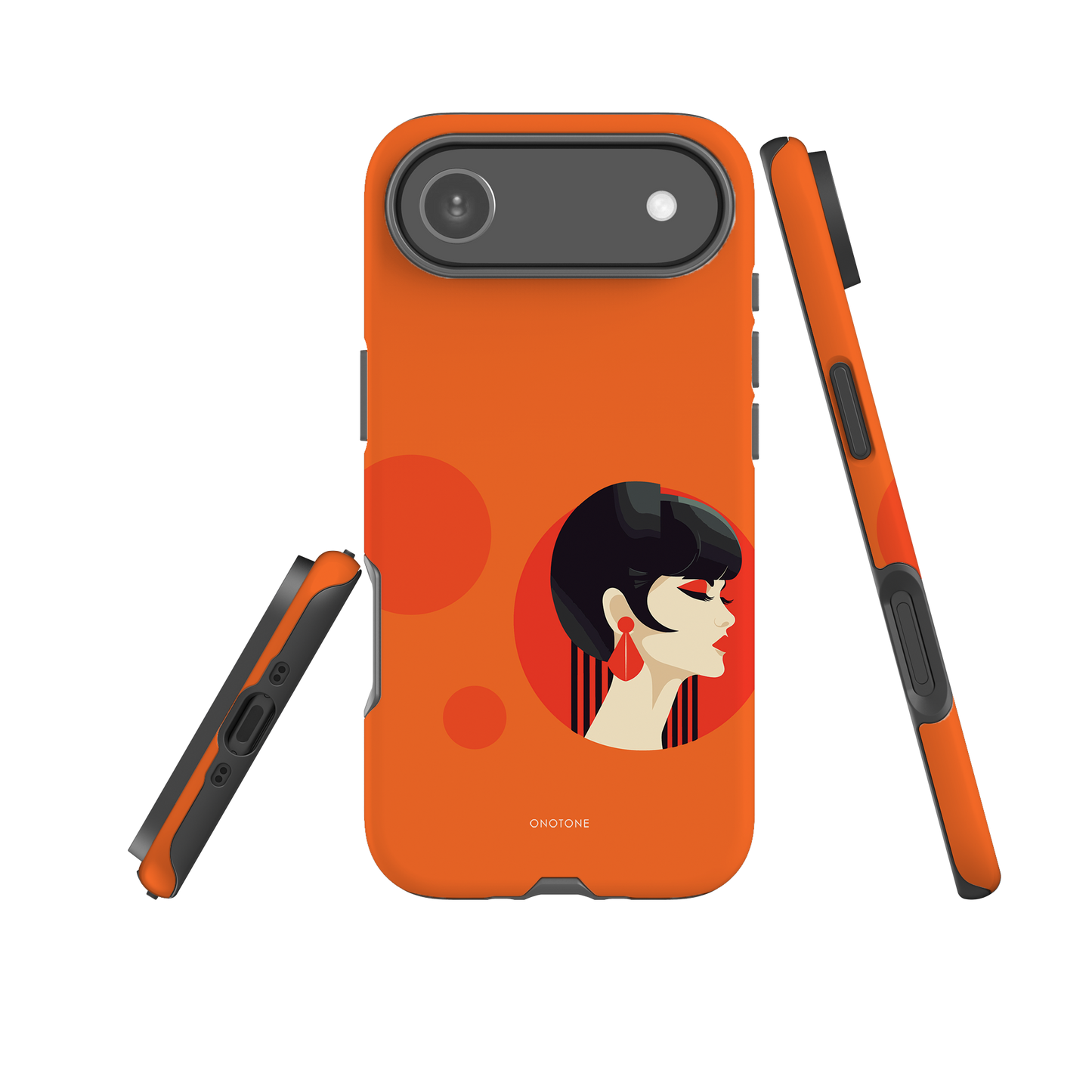 Dual Layer orange modern iPhone® Case ( MD-3801)