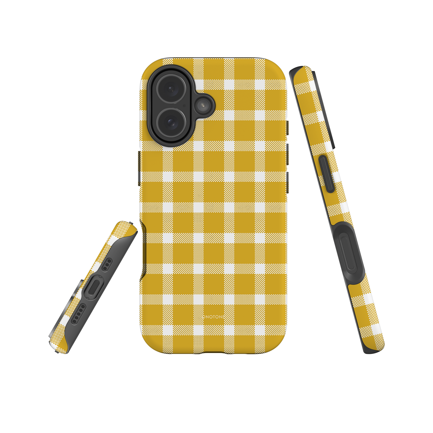 Mustard Yellow Plaid iPhone Case – Durable, Stylish & Shockproof Protection (BP-110)