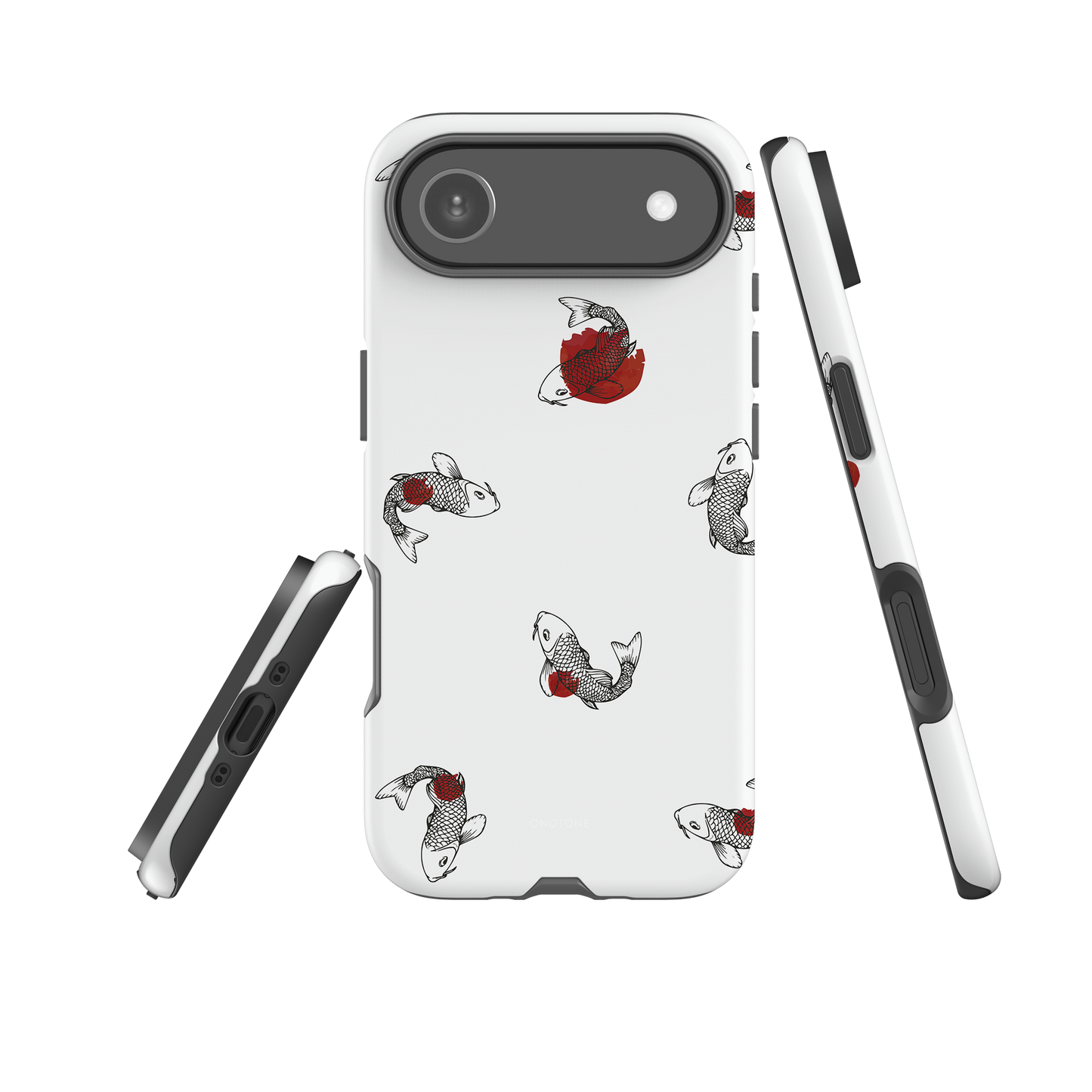 Japanese design indigo iPhone® Case with Koi patterns (IND-038)