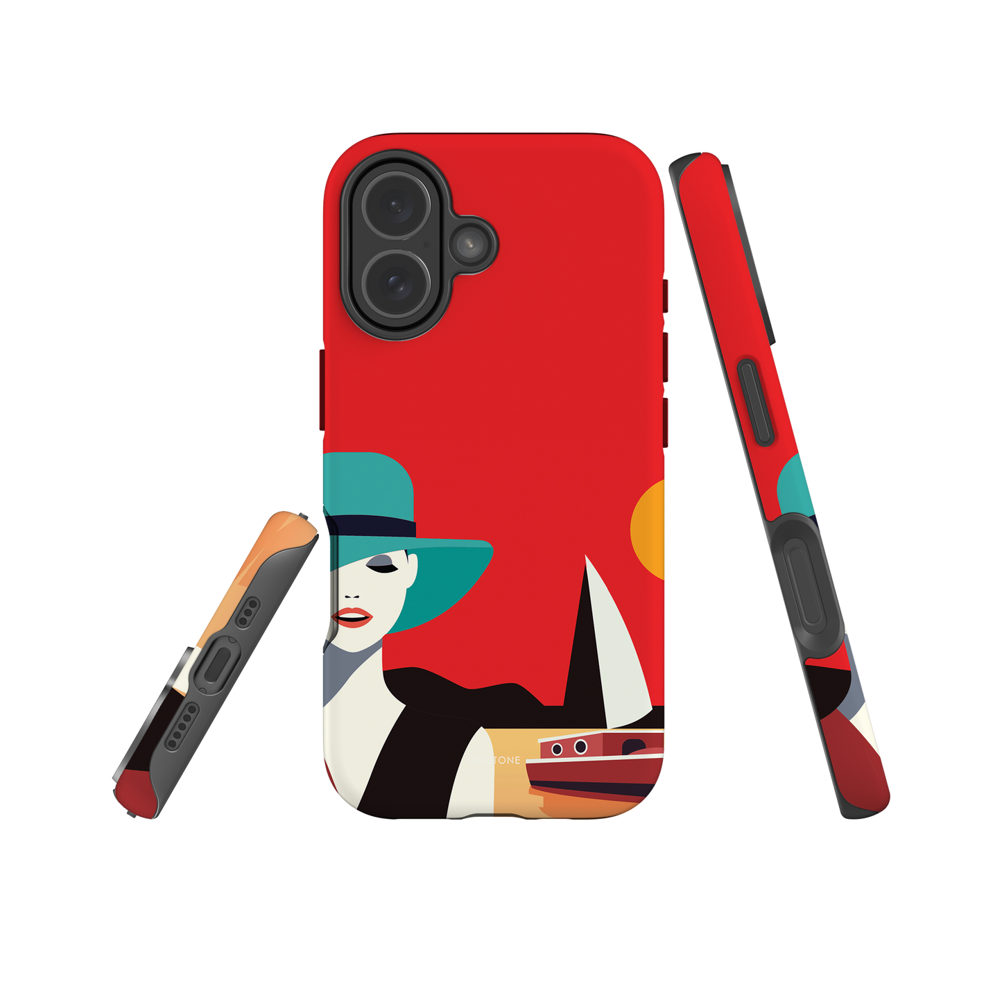 Dual Layer red modern iPhone® Case ( MD-1841)
