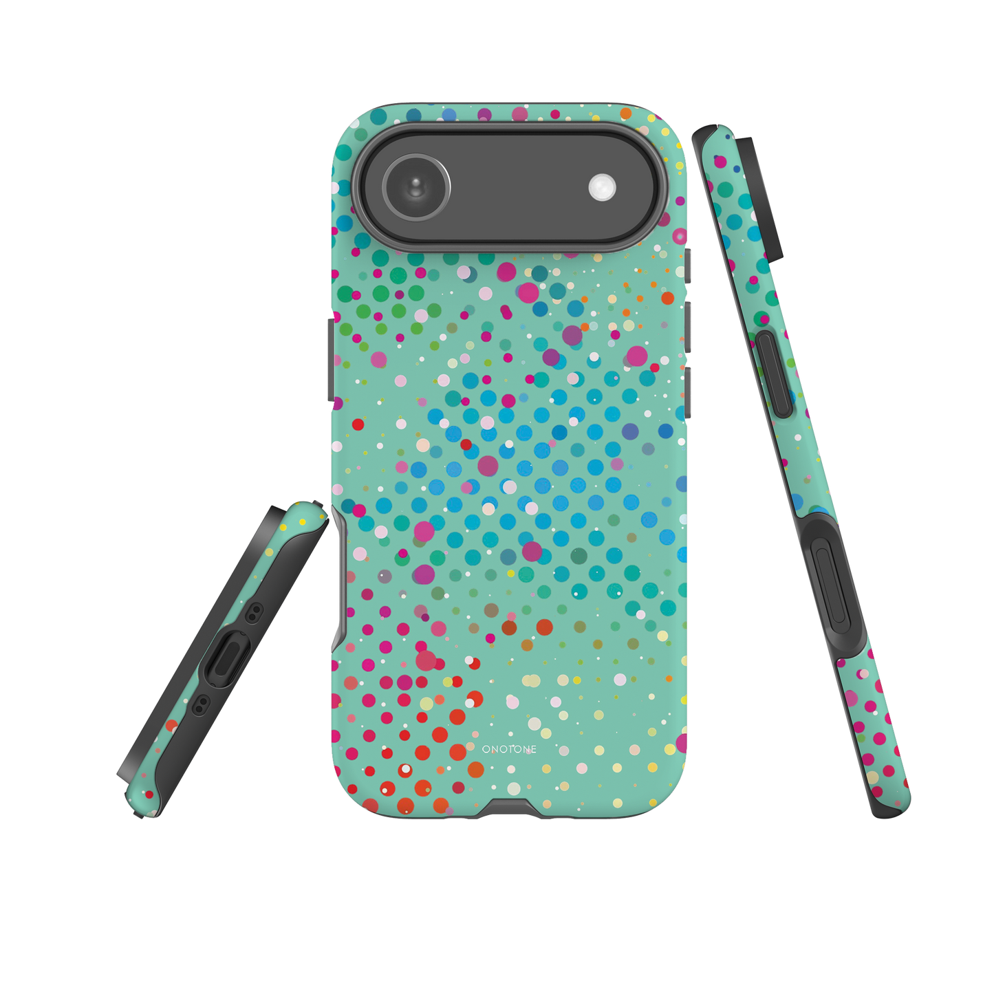 Middle Blue Green Polka Dot iPhone 17 Pro (MagSafe) Case