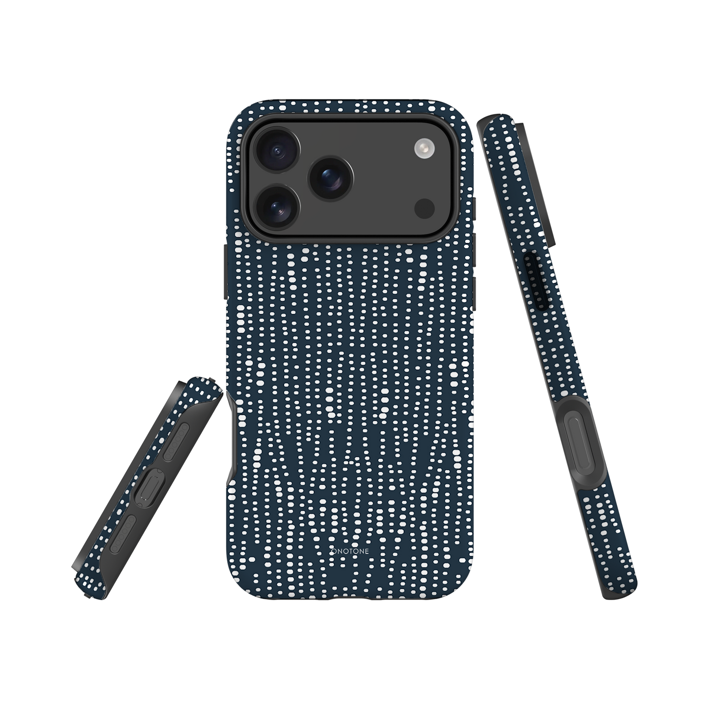 Japanese design indigo iPhone® Case with dotted patterns (IND-009)