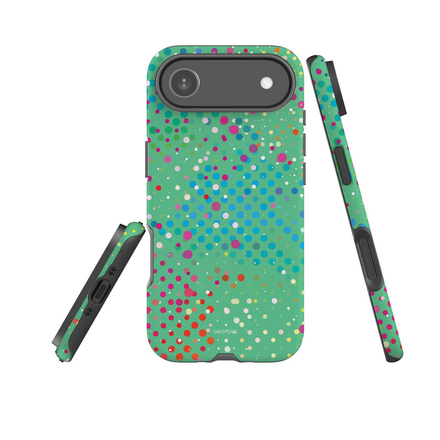 Medium Aquamarine Polka Dot iPhone 17 Pro (MagSafe) Case