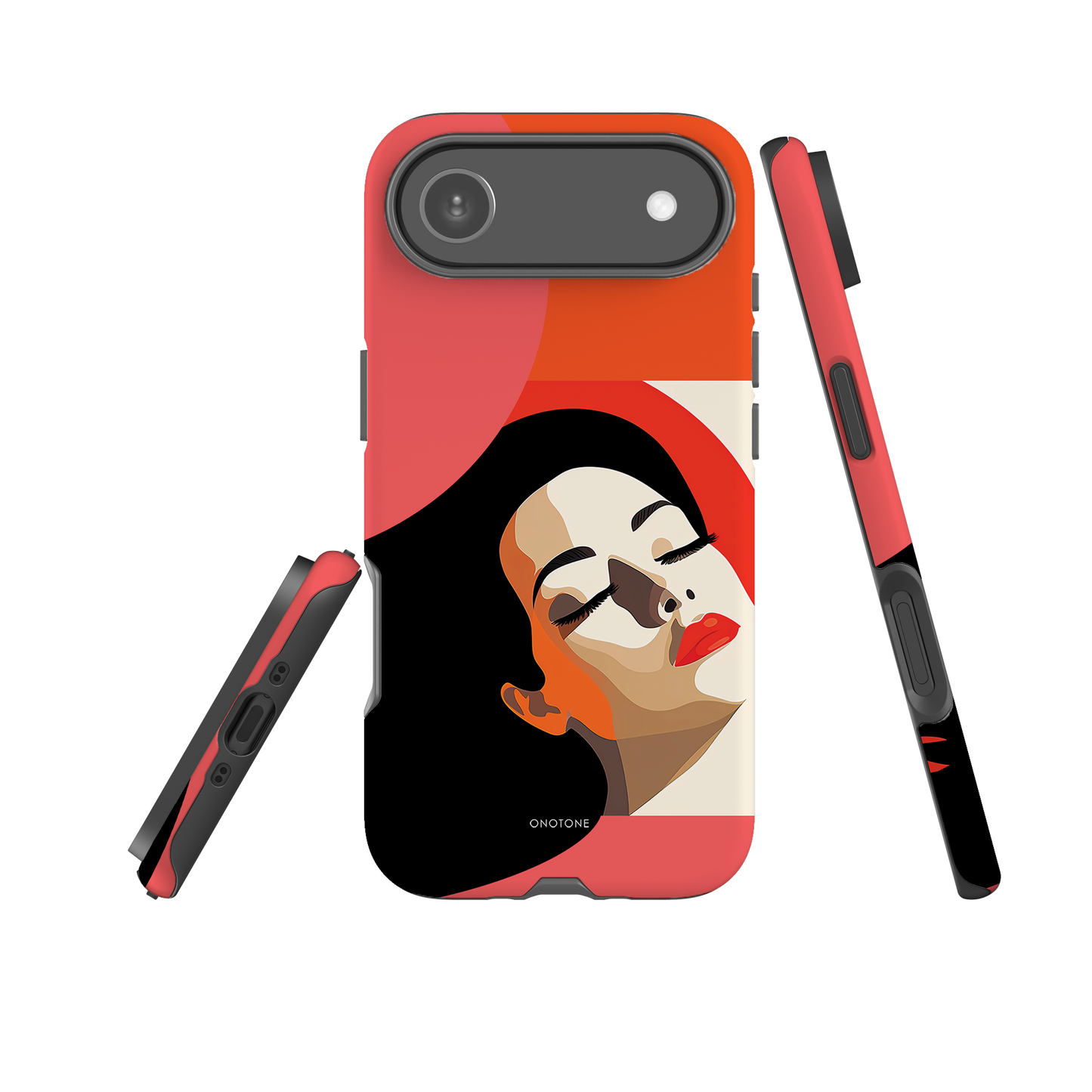 Dual Layer orange modern iPhone® Case ( MD-3857)