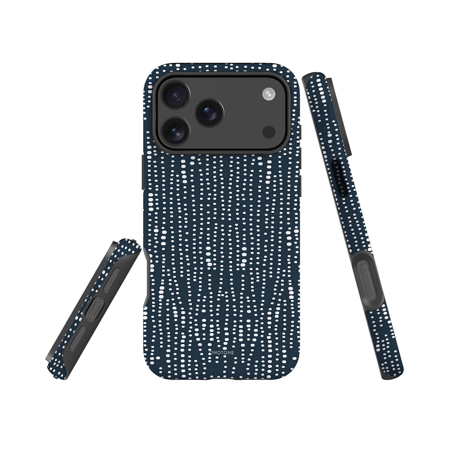 Japanese design indigo iPhone® Case with dotted patterns (IND-009)