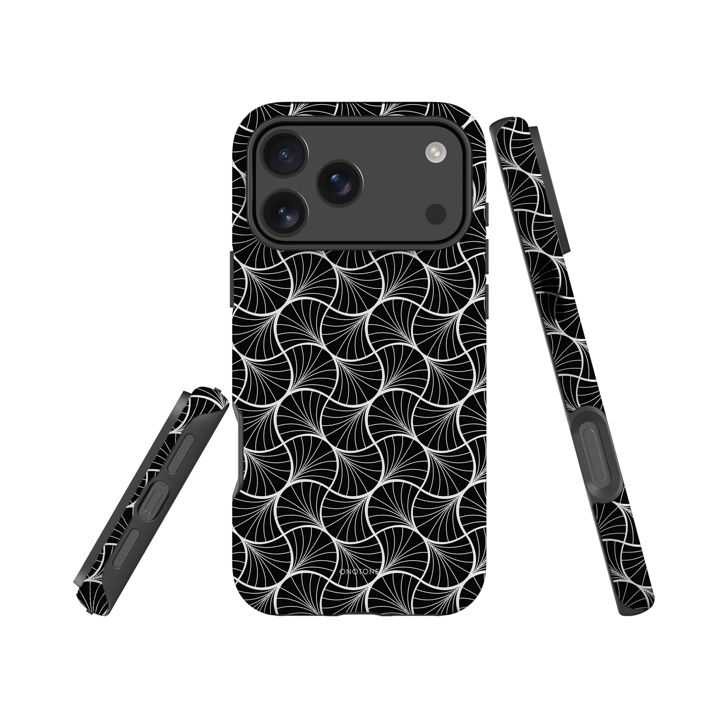 Japanese design indigo iPhone® Case with ginkgo patterns (IND-036)