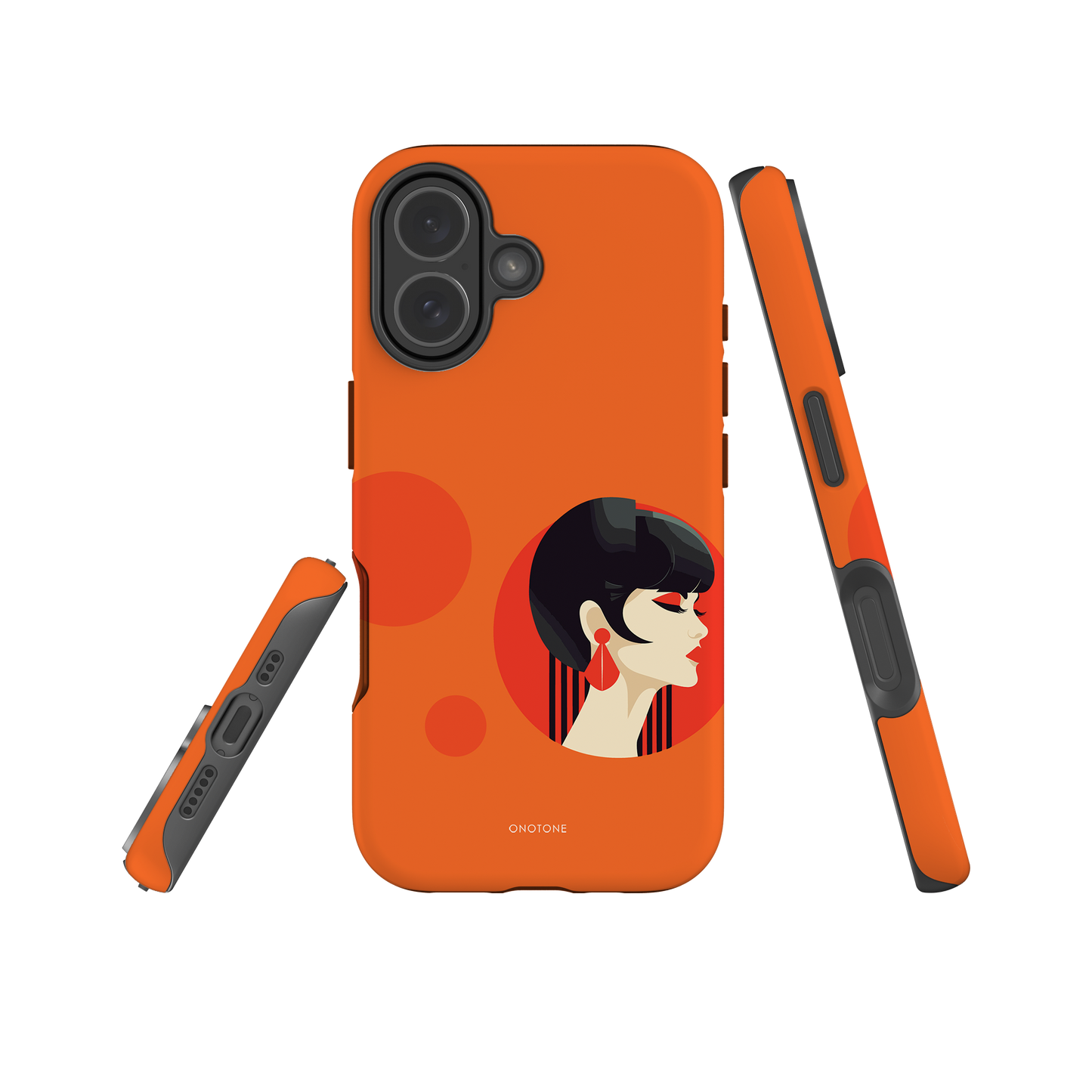 Dual Layer orange modern iPhone® Case ( MD-3801)