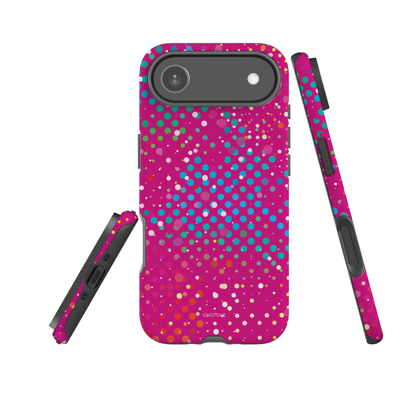 Cerise pink Polka Dot iPhone 17 Pro (MagSafe) Case