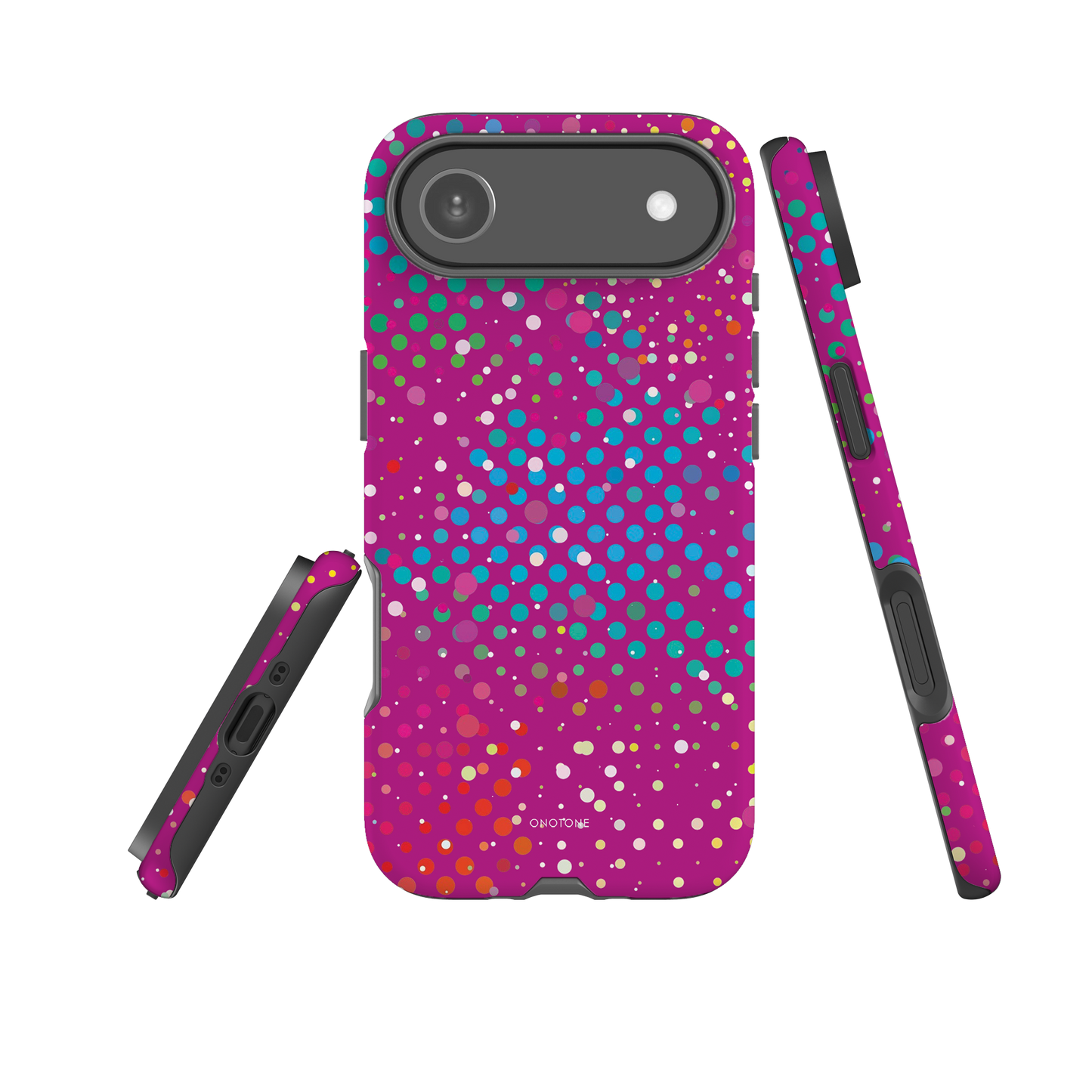 Dark Pink Polka Dot iPhone 17 Pro (MagSafe) Case
