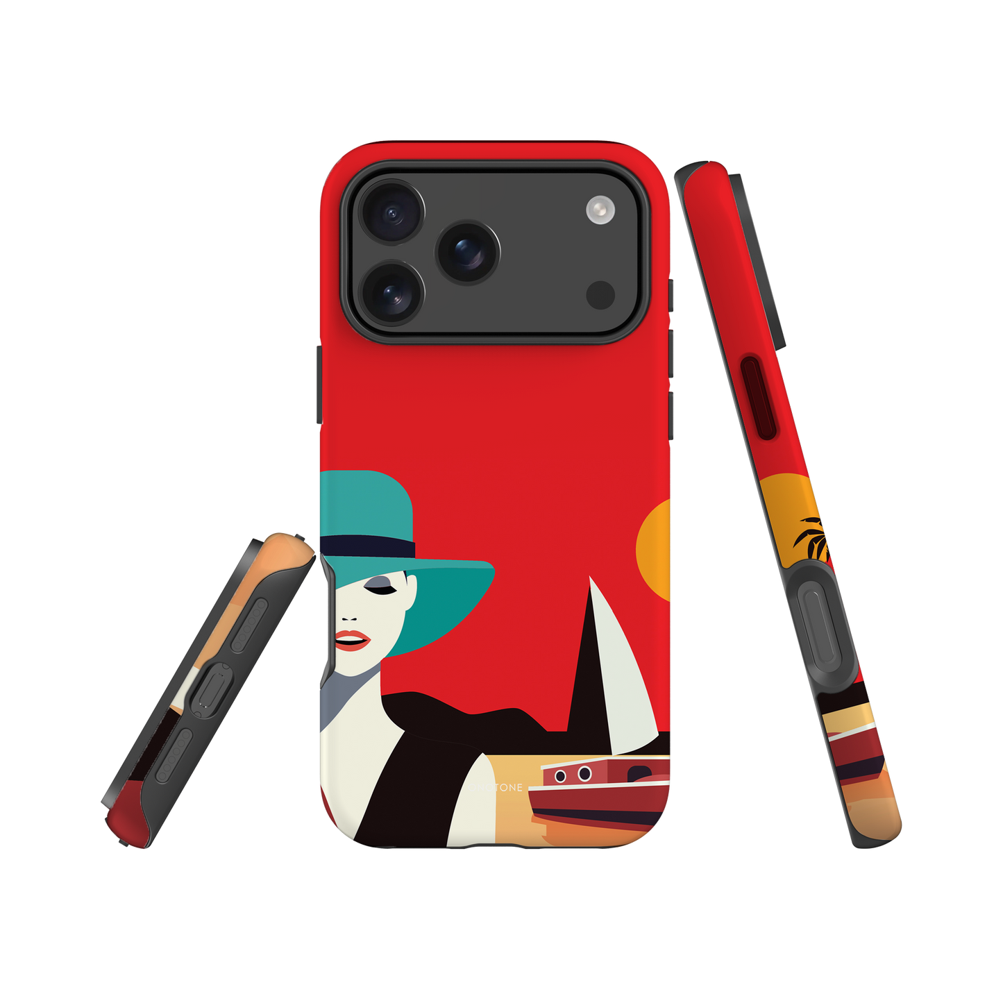 Dual Layer red modern iPhone® Case ( MD-1841)