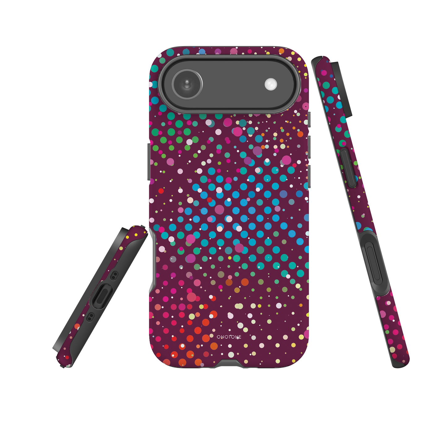 Dark Plun Polka Dot iPhone 17 Pro (MagSafe) Case