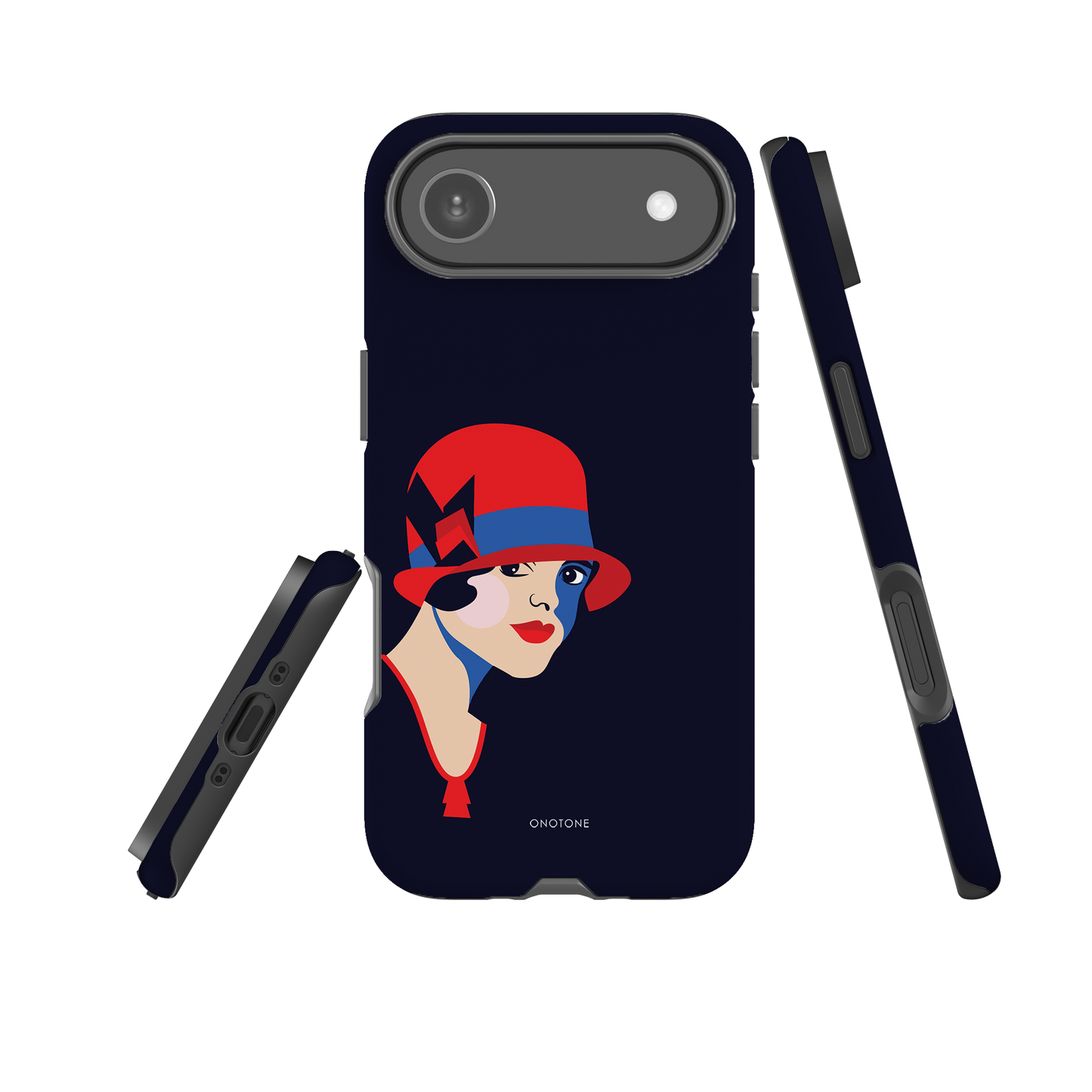 Dual Layer dark blue modern iPhone® Case ( MD-3521)